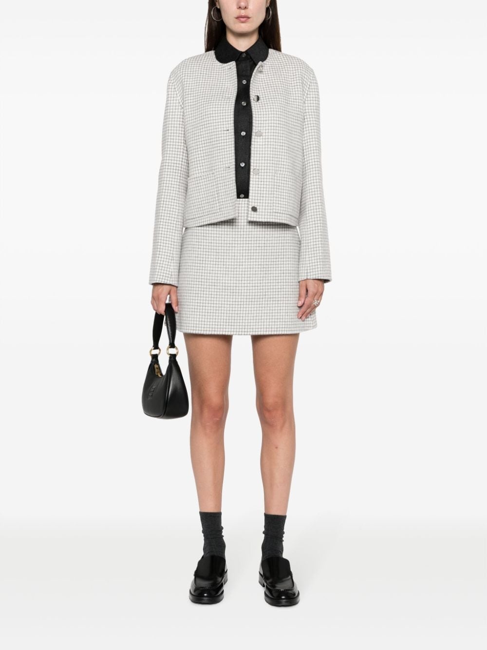 checked wool miniskirt - 2