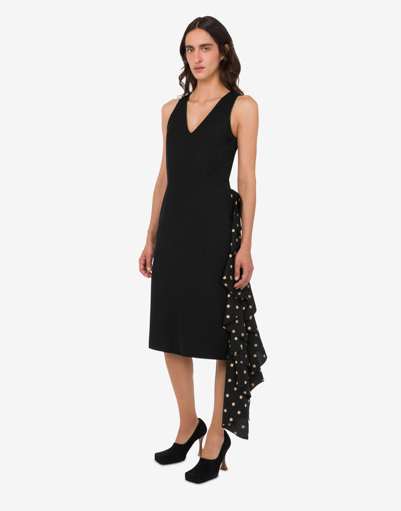 POLKA DOTS WOOL BLEND DIAGONAL DRESS 1