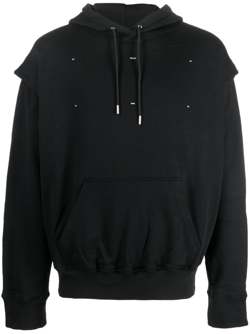 Outline Logo cotton hoodie 1