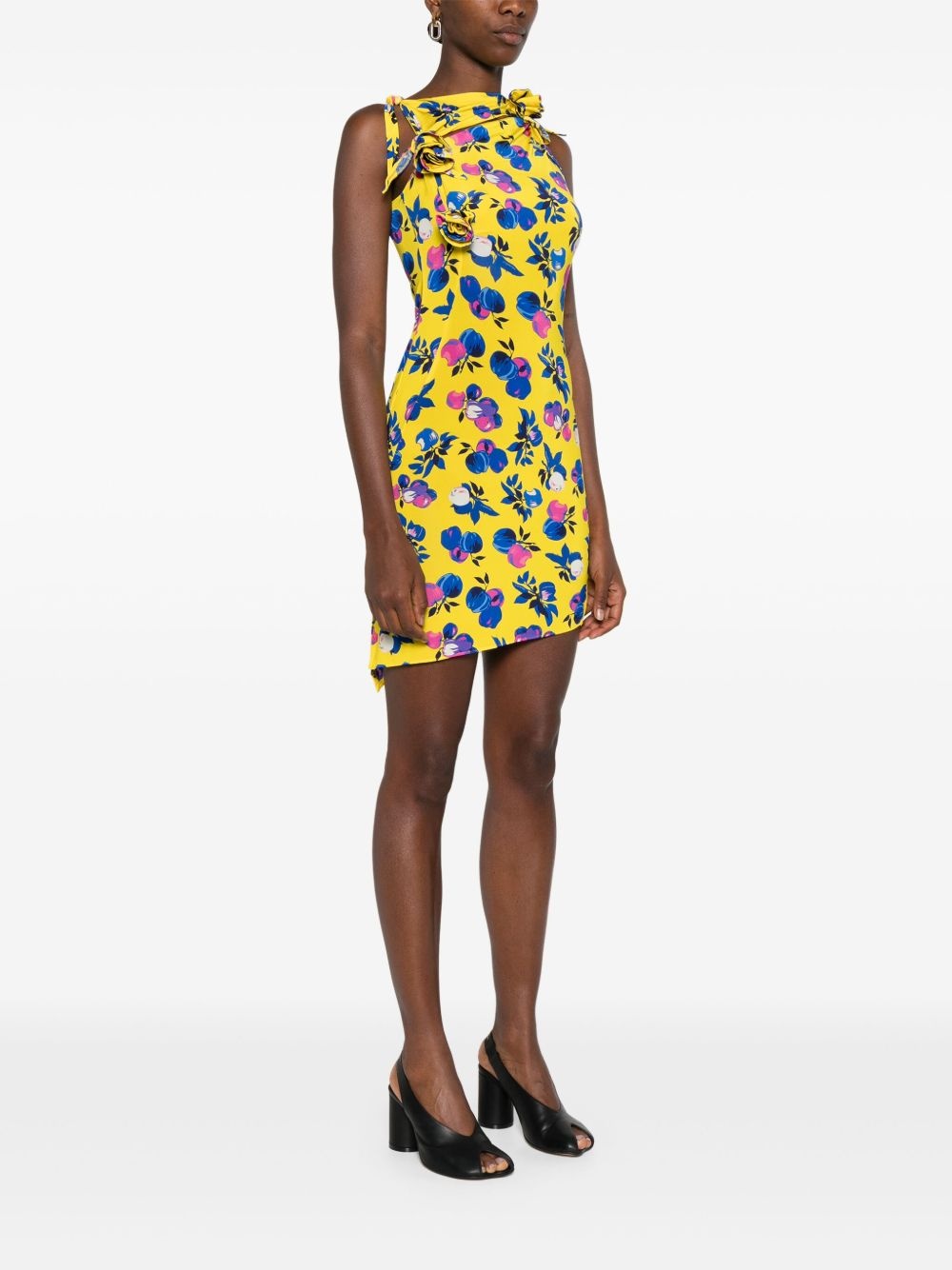 asymmetric mini dress - 3