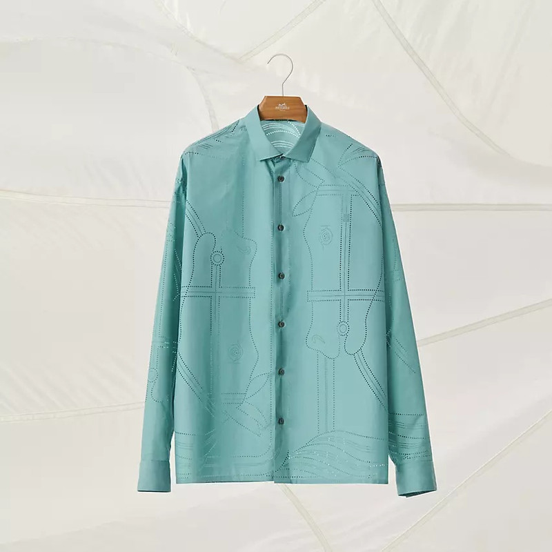 Boxy fit shirt with capri collar 4