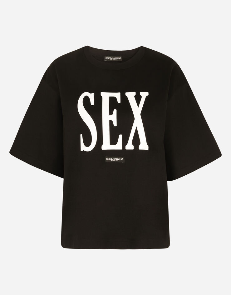 Jersey T-shirt with “Sex” print - 3