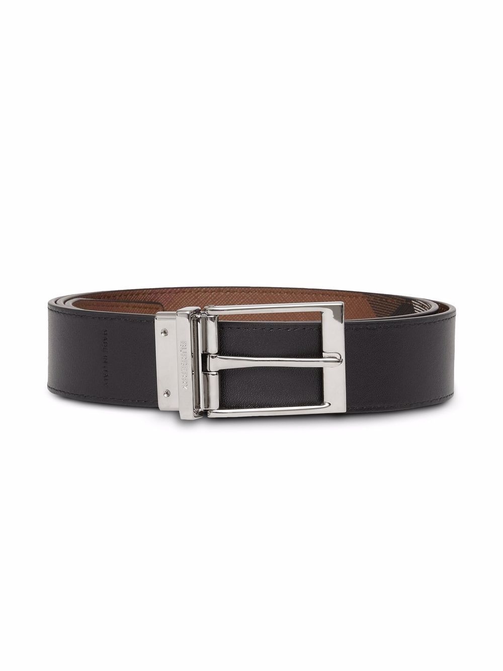 reversible check-print belt - 3