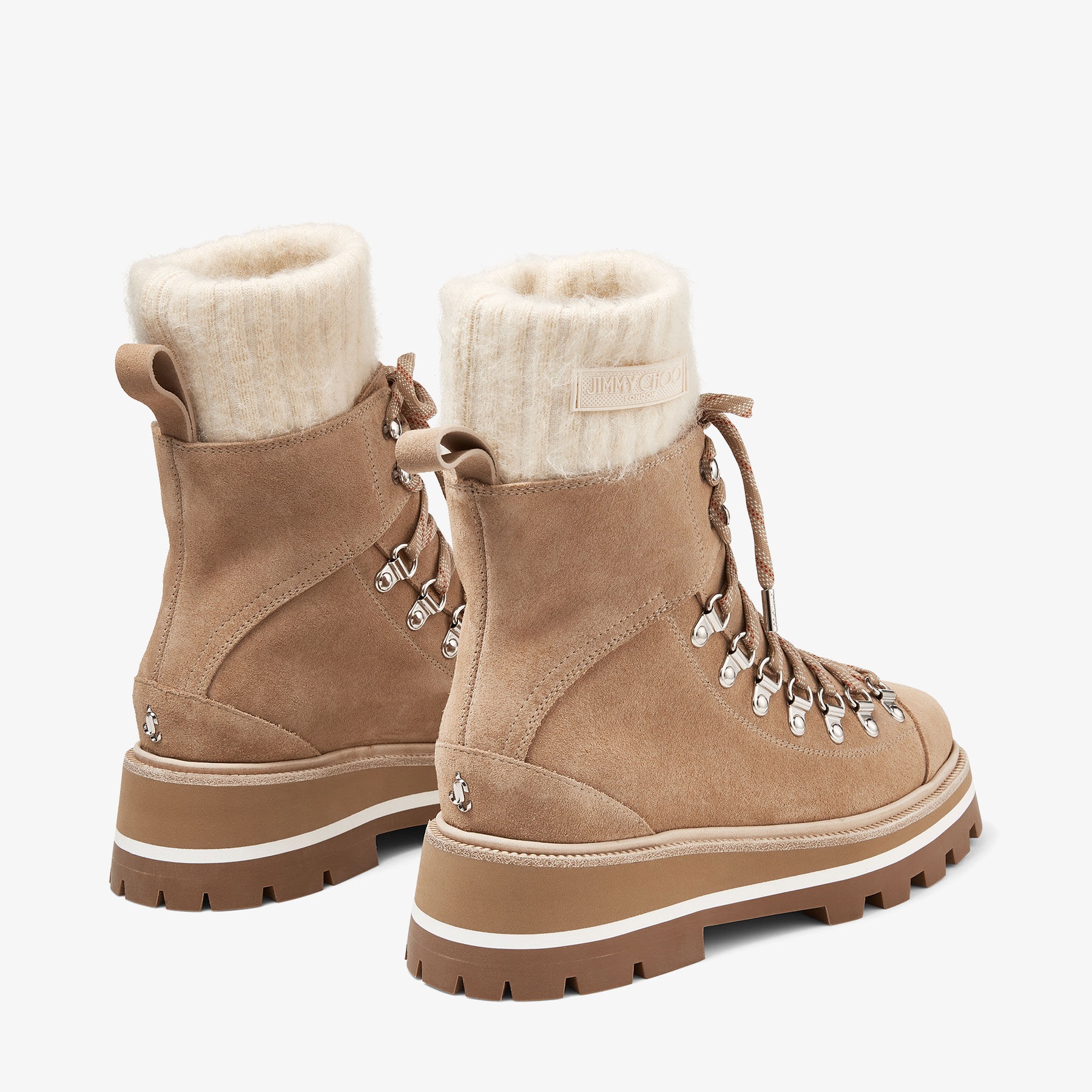 Chike Flat
Stone Crosta Suede Ankle Boots with Knitted Sock - 6