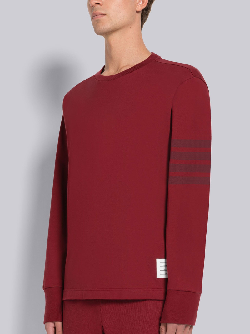Thom Browne MIDWEIGHT JERSEY 4-BAR LONG SLEEVE RUGBY TEE outlook