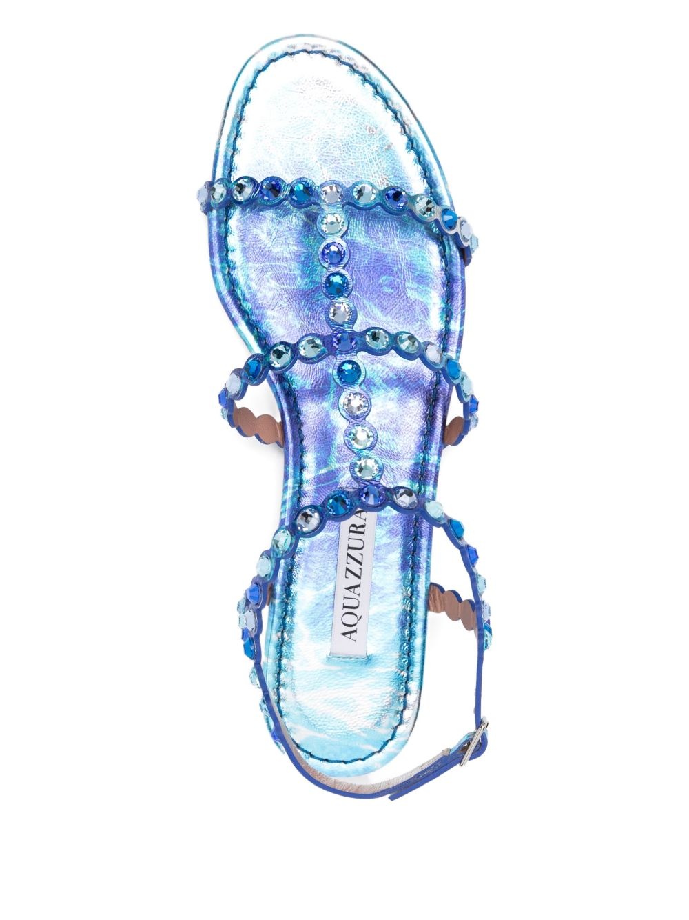 Tequila crystal-embellished leather sandals - 4