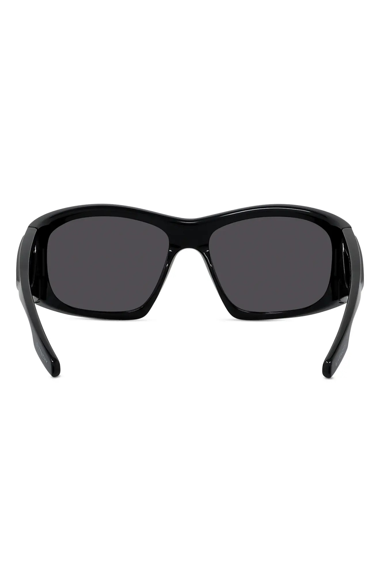 Givcut 67mm Oversize Geometric Sunglasses in Shiny Black /Smoke - 7