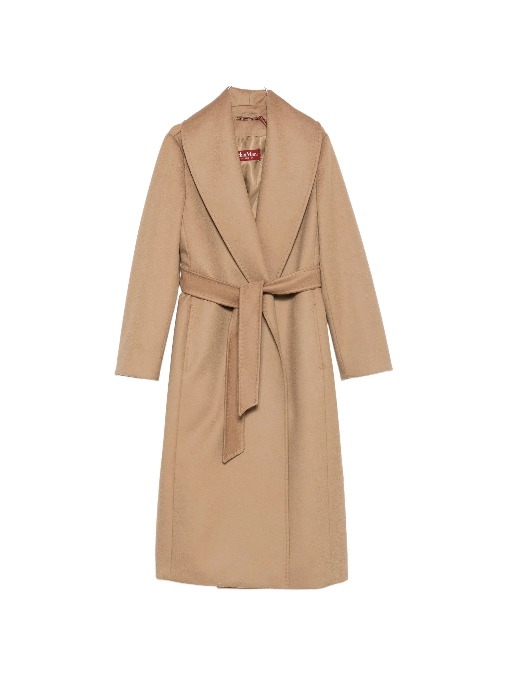 Max Mara Studio Belted Shawl-collar Coat - 1