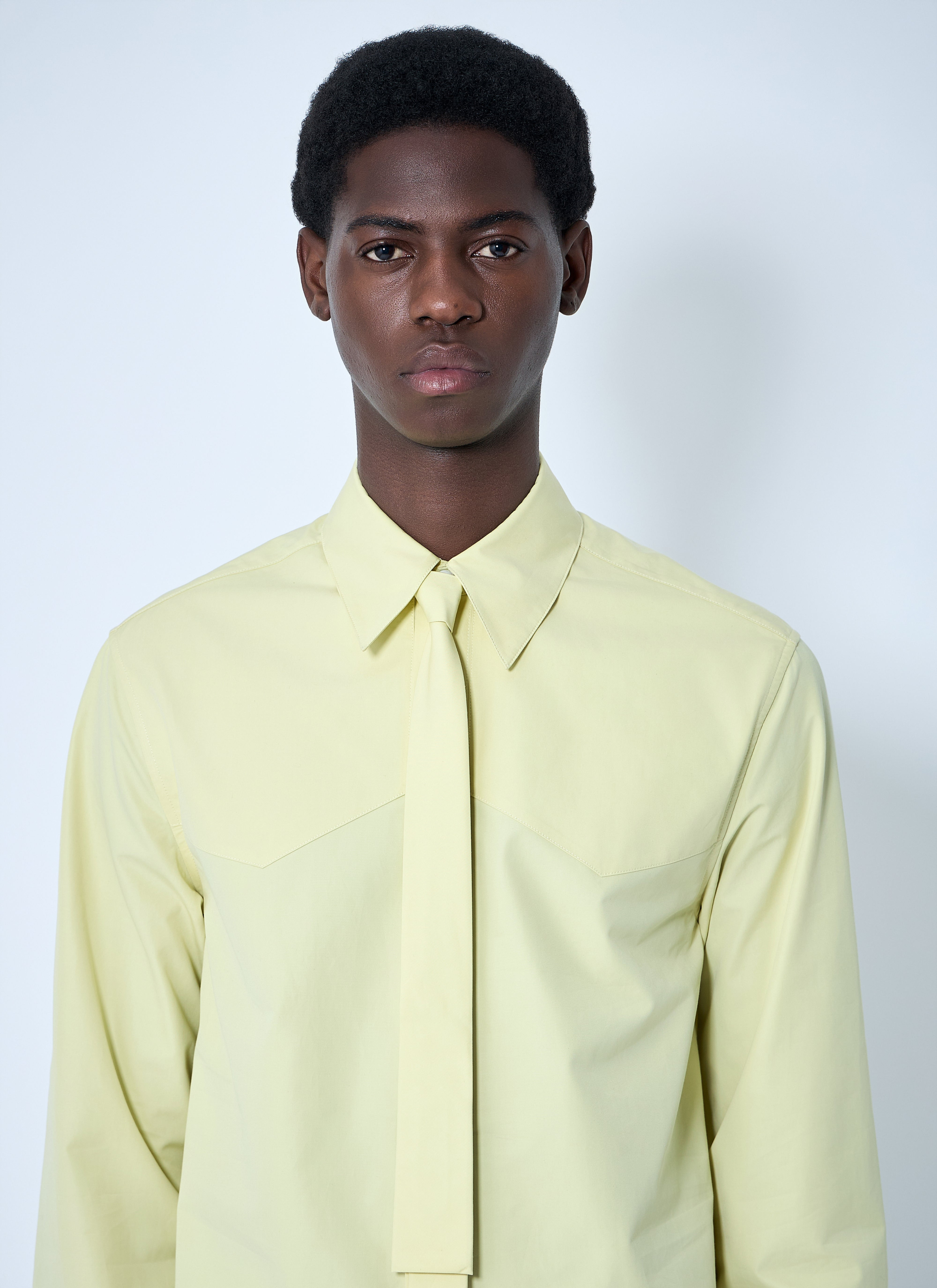 Jil Sander Men Classic Shirt With Tie - 5