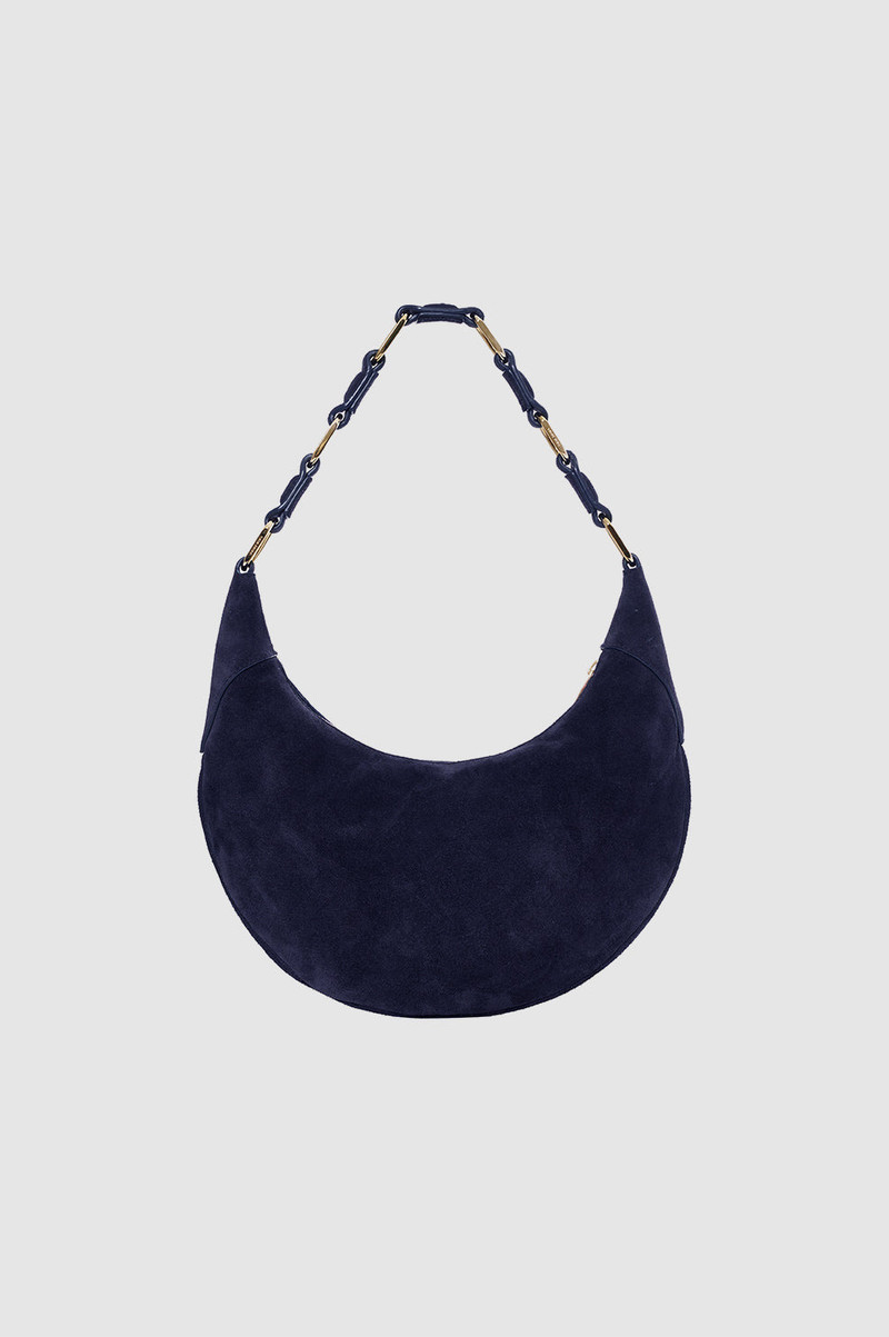 Kate Hobo Bag - Navy Suede 3