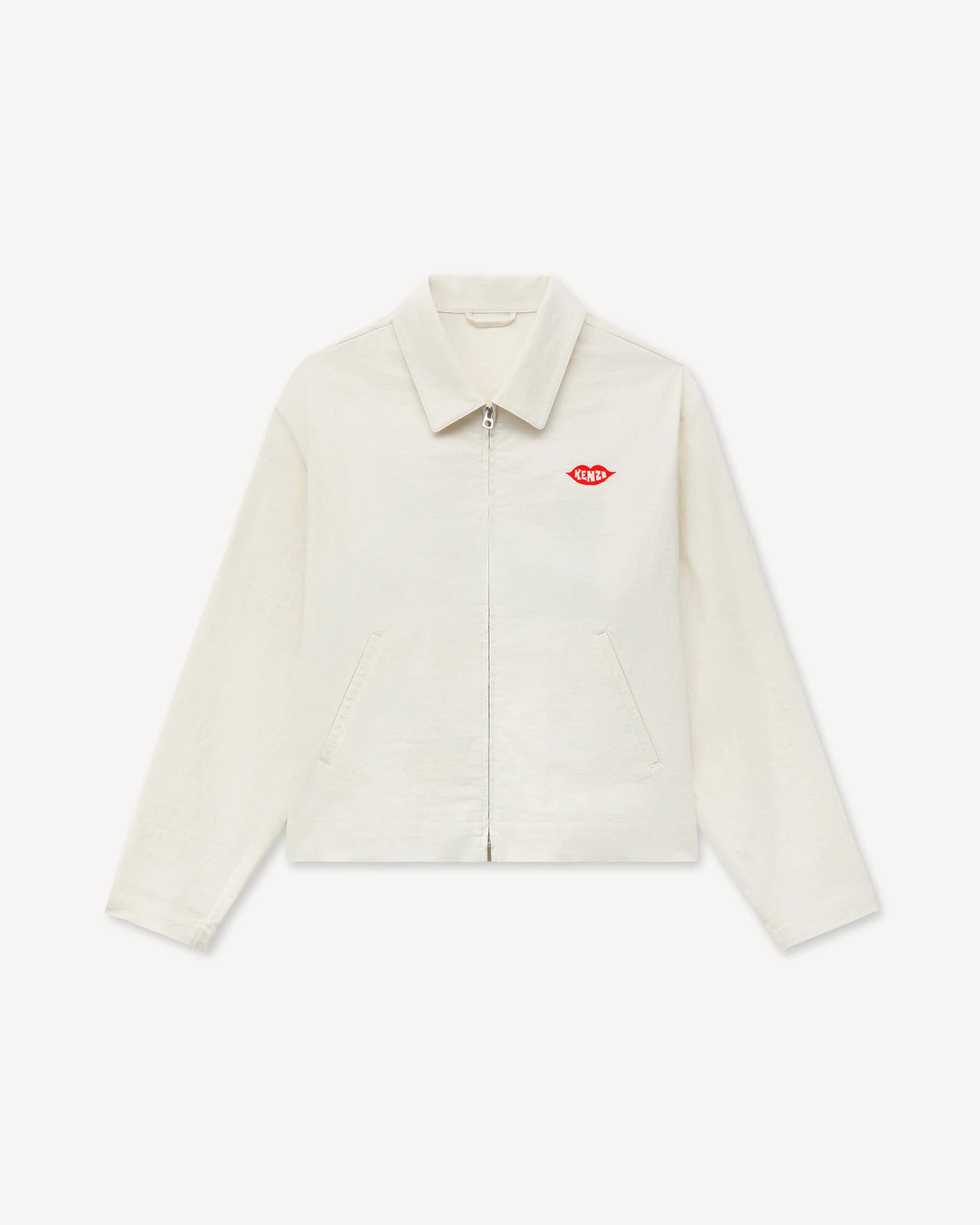'KENZO Loves' zipped coach jacket in cotton and silk - 1