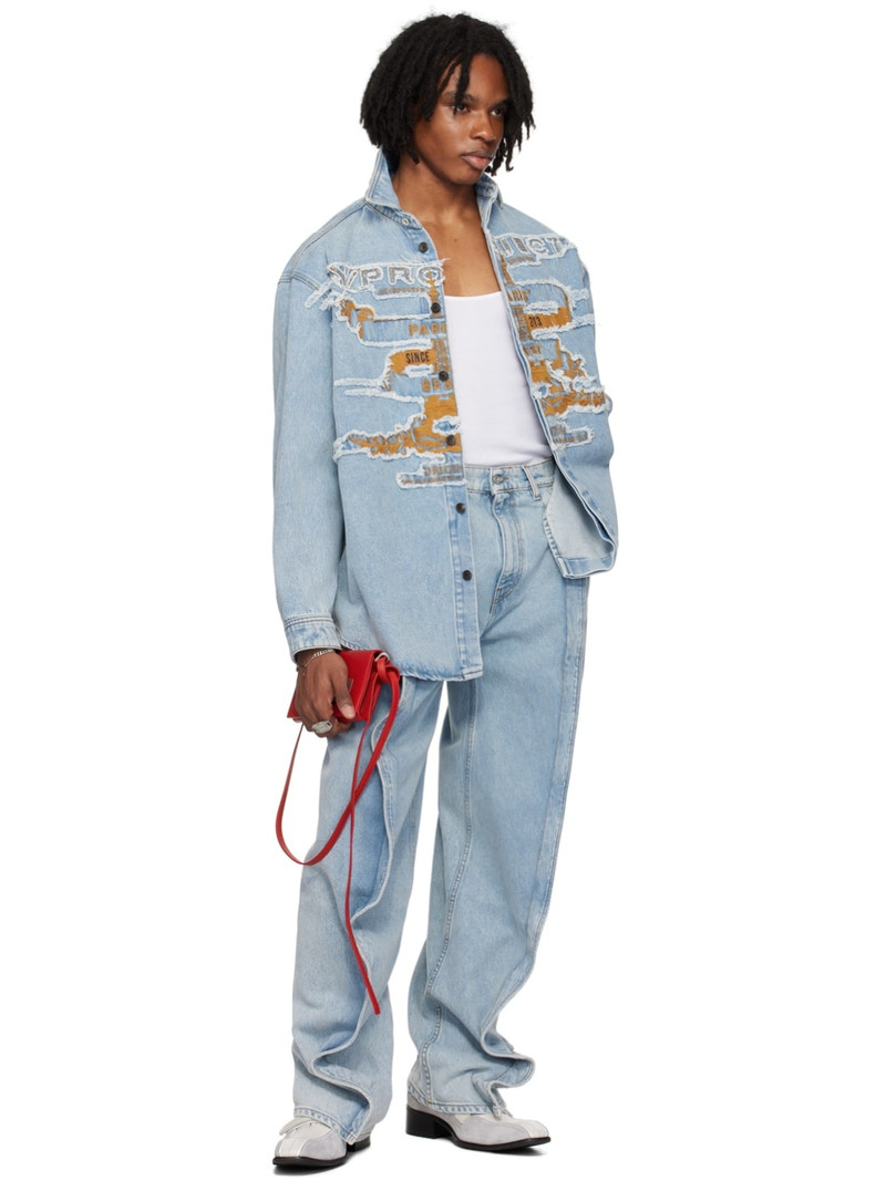 Y/Project Blue 'Paris' Best' Denim Shirt outlook