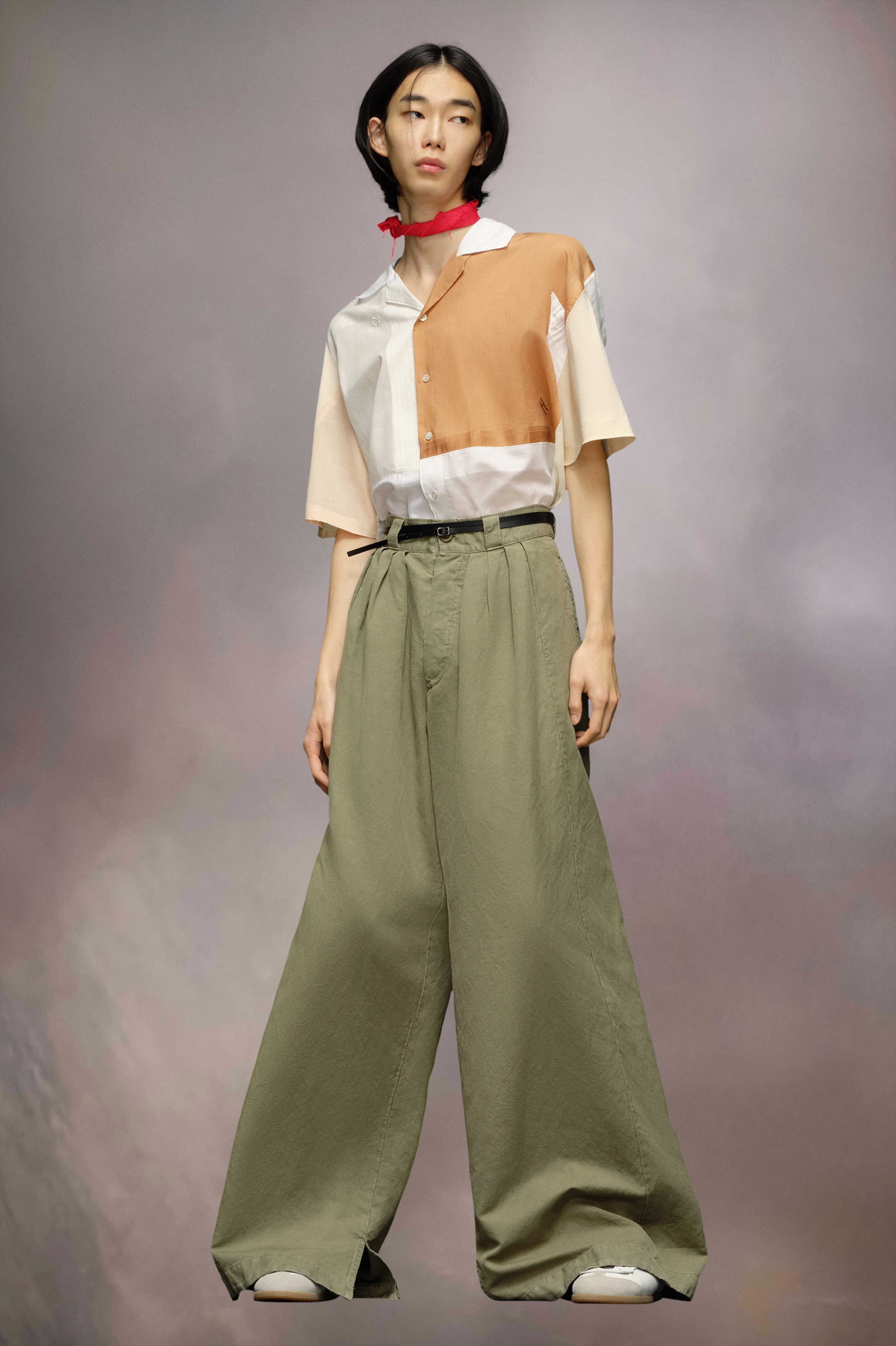 Cotton linen canvas trousers - 1