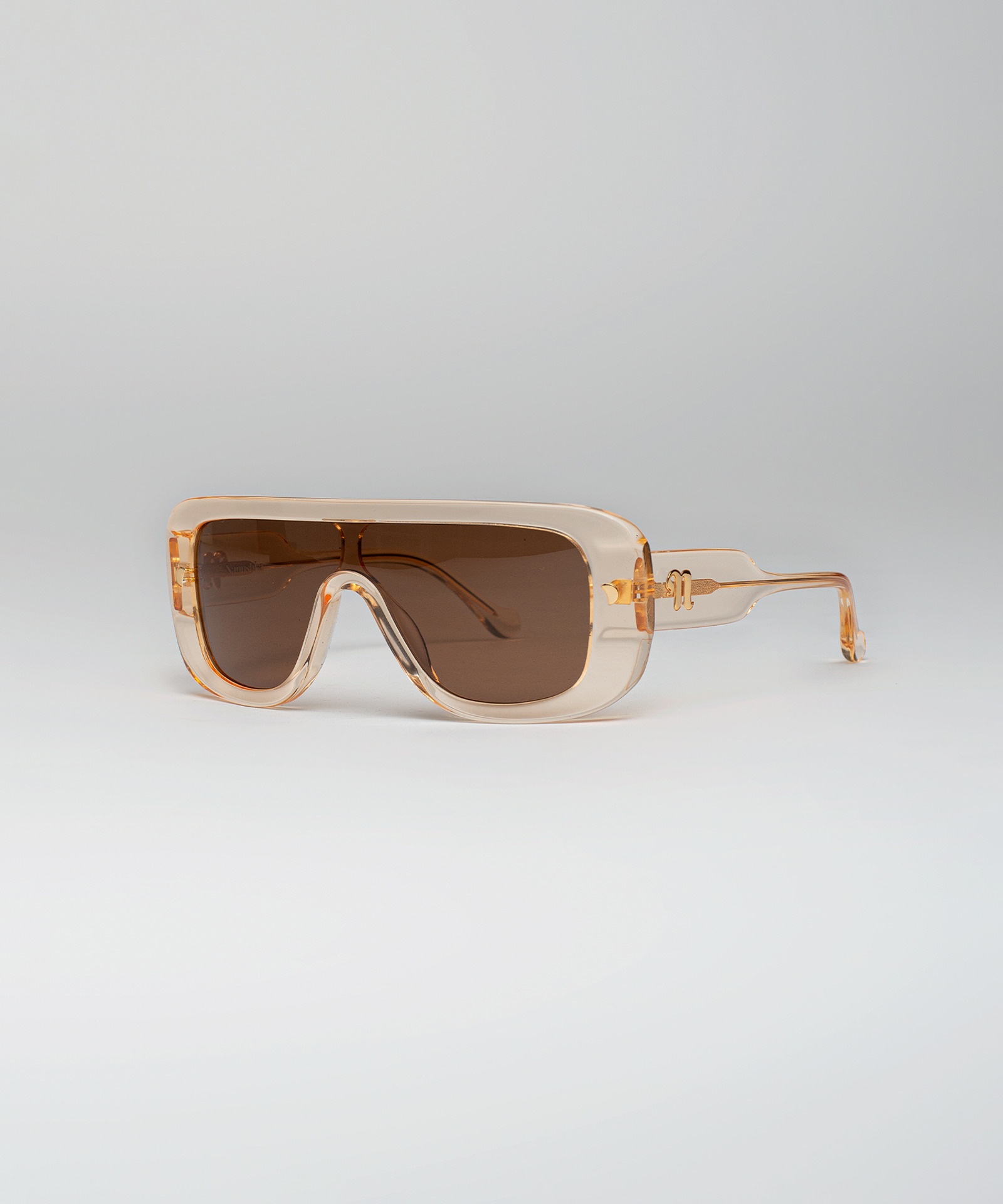 MONSINO - Oversized square-frame sunglasses - Transparent champagne - 2