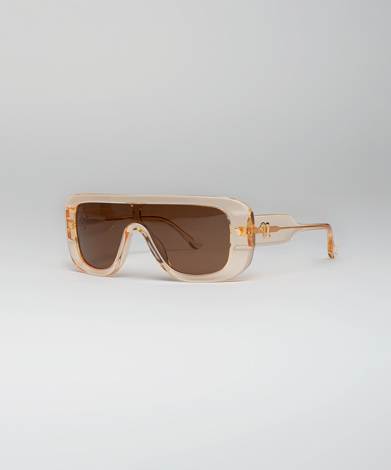 Nanushka MONSINO - Oversized square-frame sunglasses - Transparent champagne outlook
