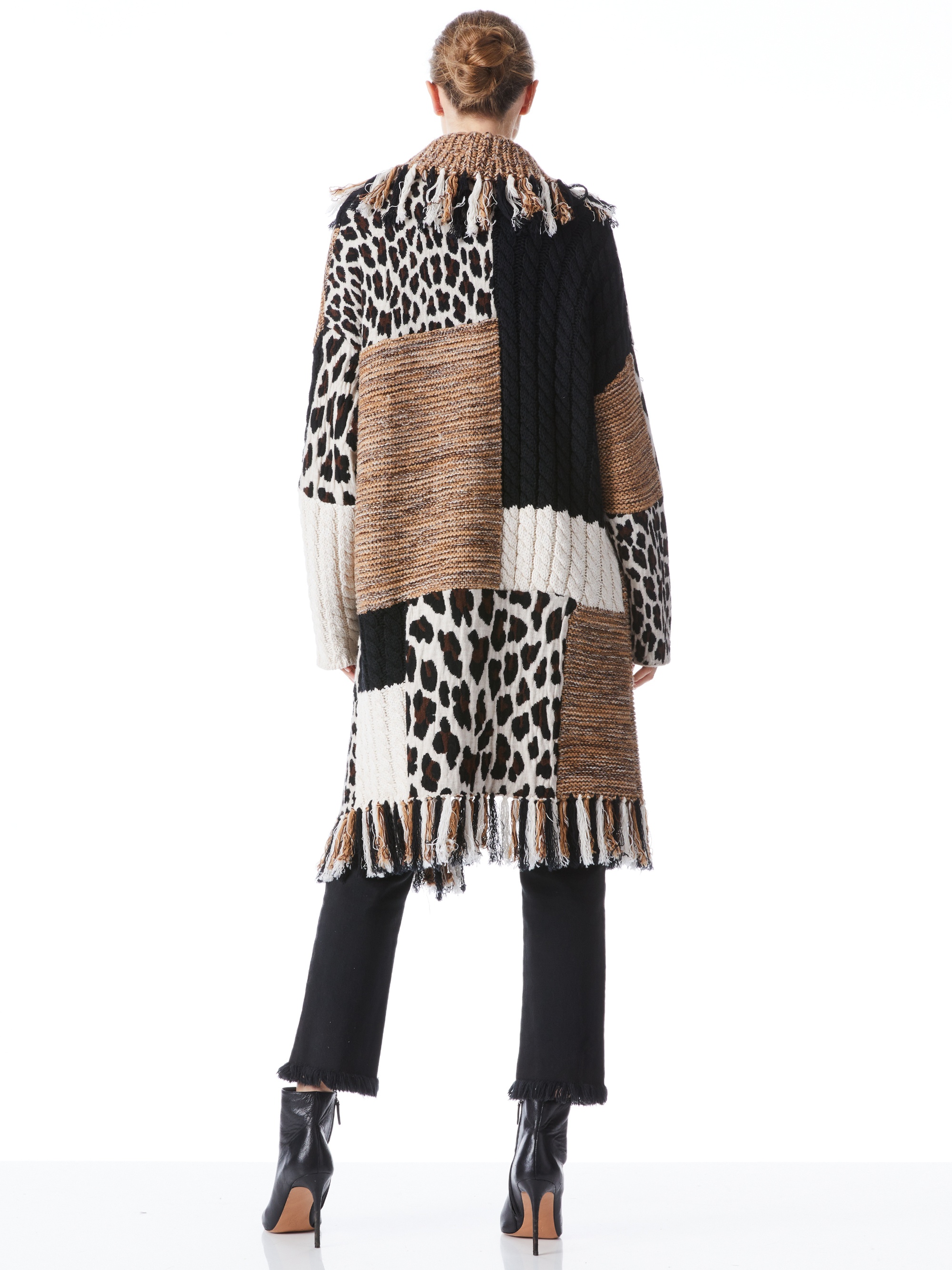 GRICELDA PATCHWORK SWEATER COAT - 3
