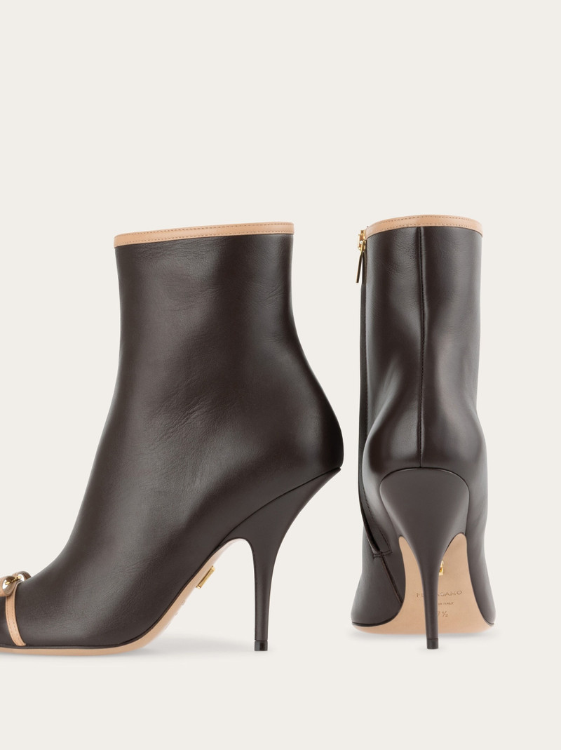 Pointed ankle boot with mini bow detail 8