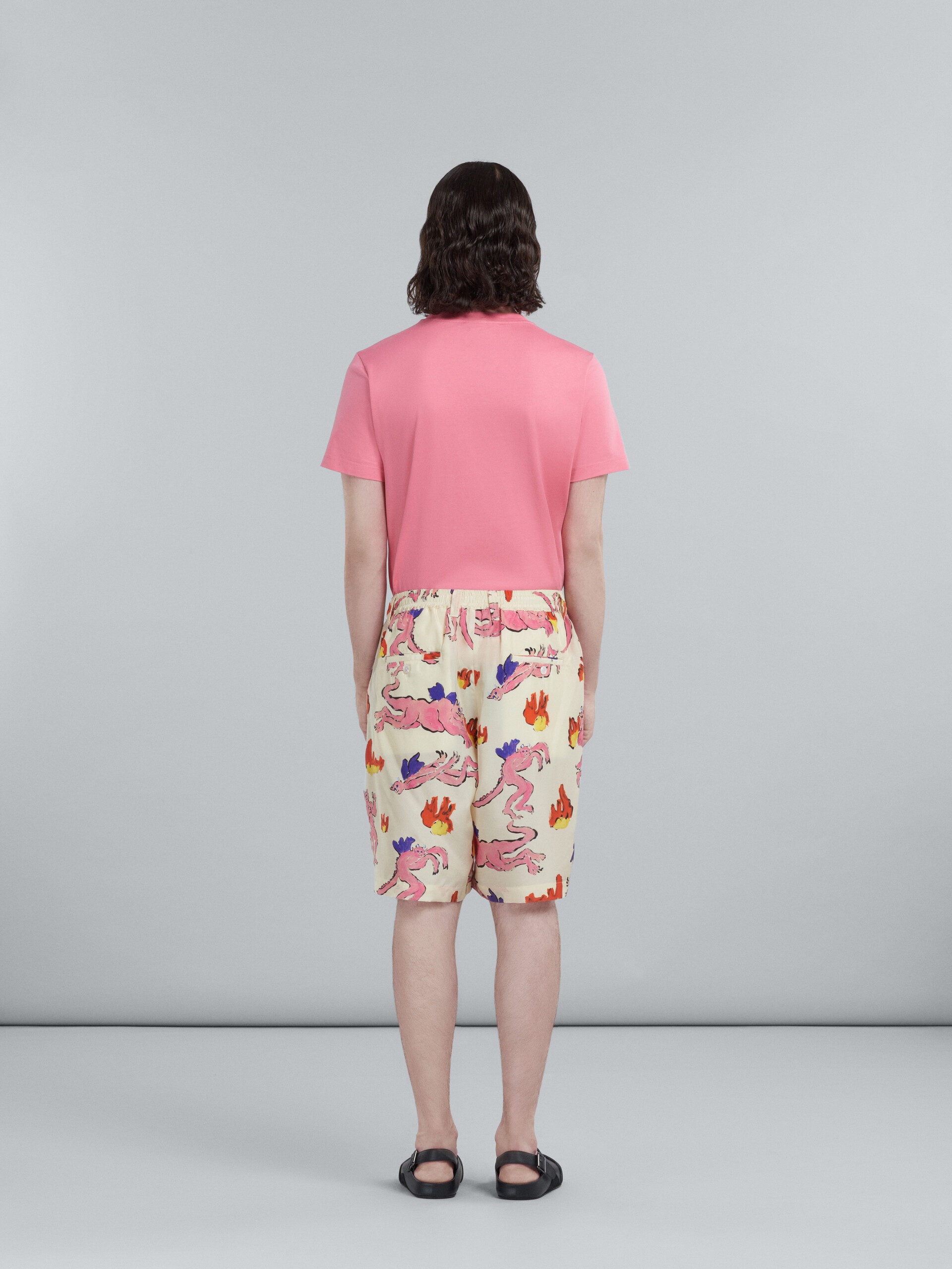 PRINTED SILK SHORTS - 3