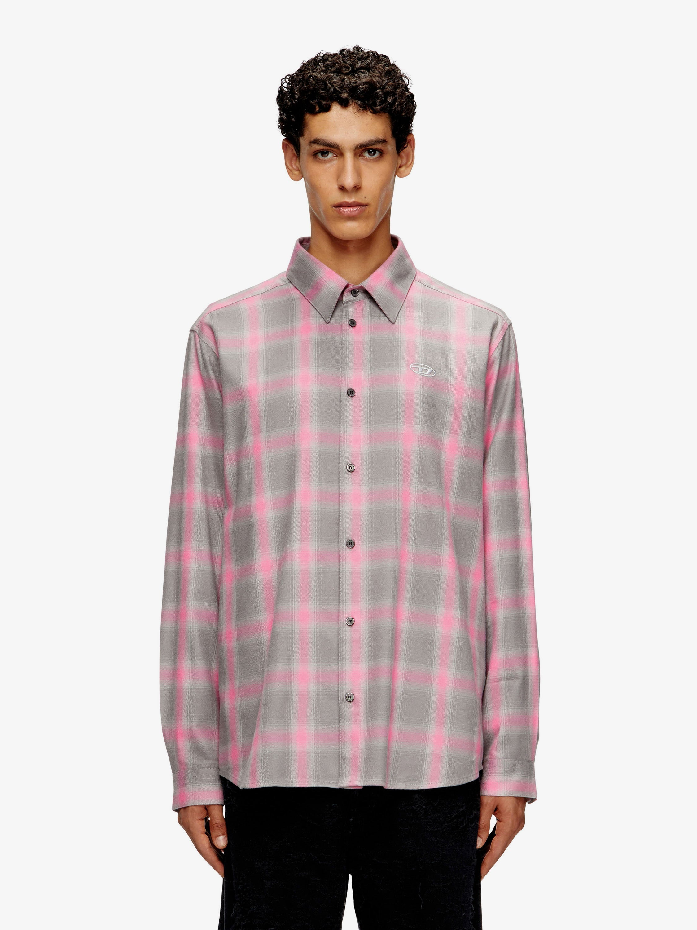 Diesel Men S-Simply Check Cotton Blend Shirt - 3