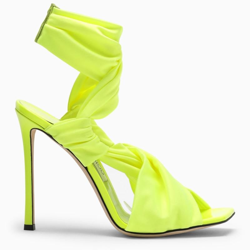 JIMMY CHOO NEOMA 11 NEON YELLOW SANDAL - 2