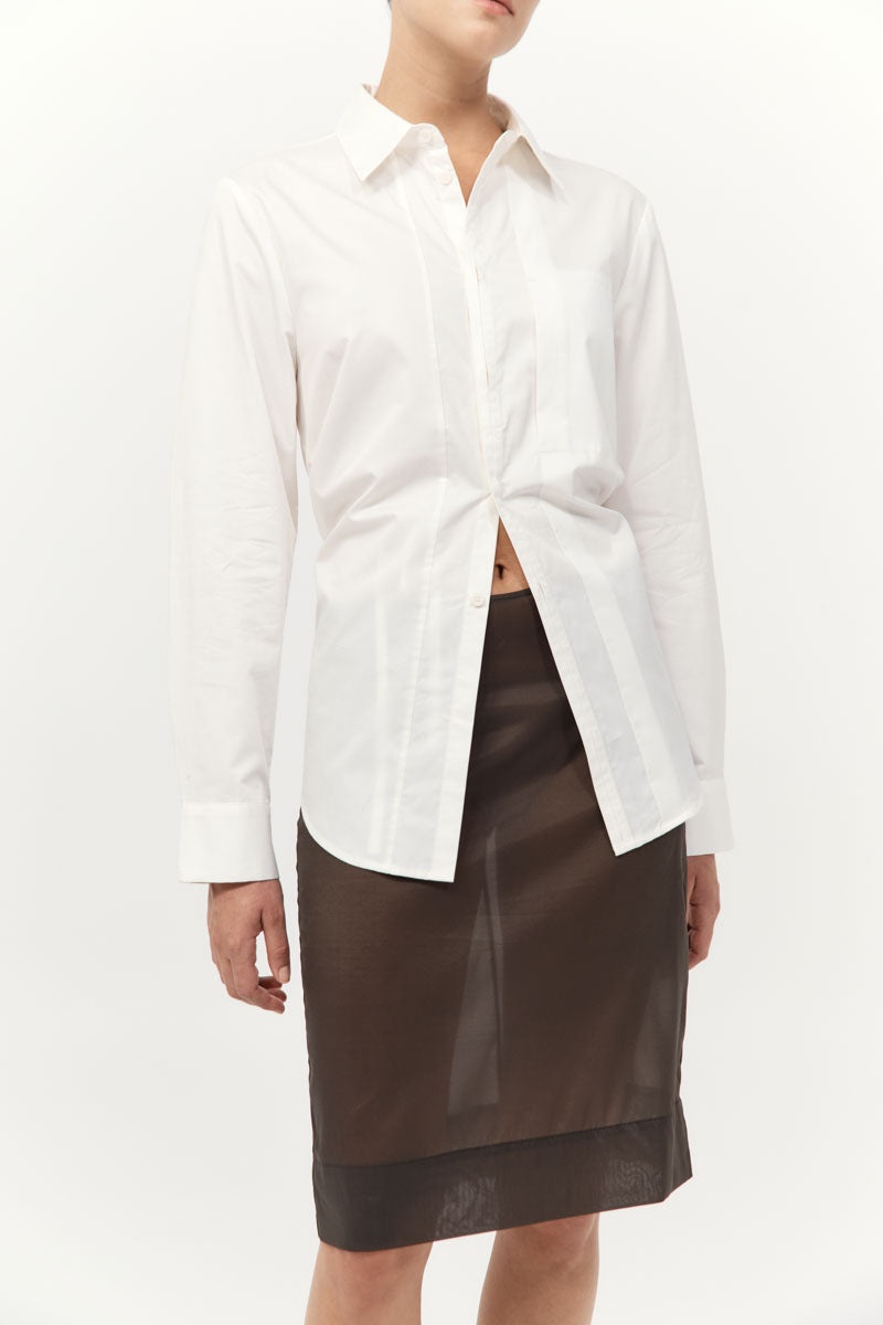 Tie Back Shirt - Off White - 7