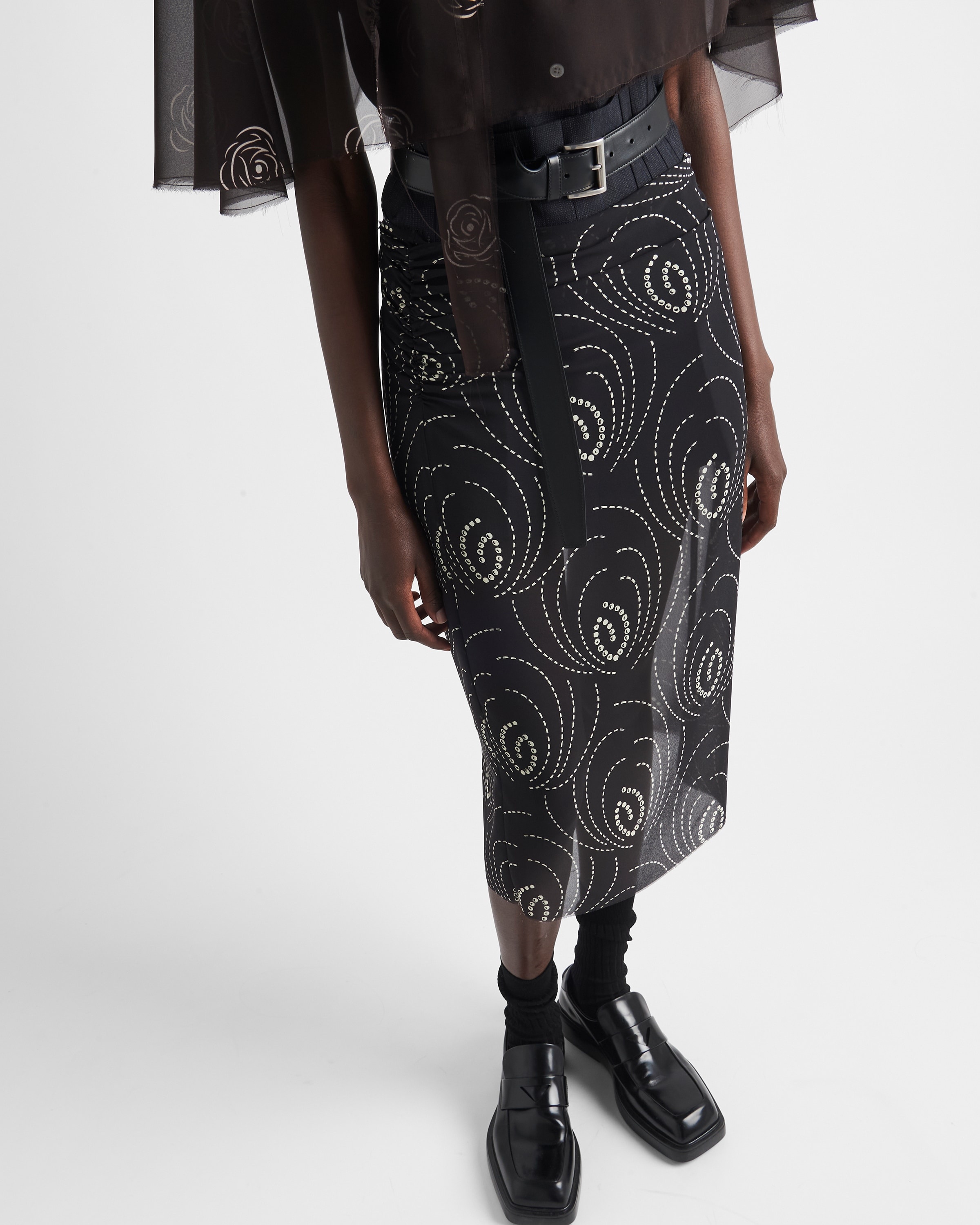 Printed georgette skirt - 3
