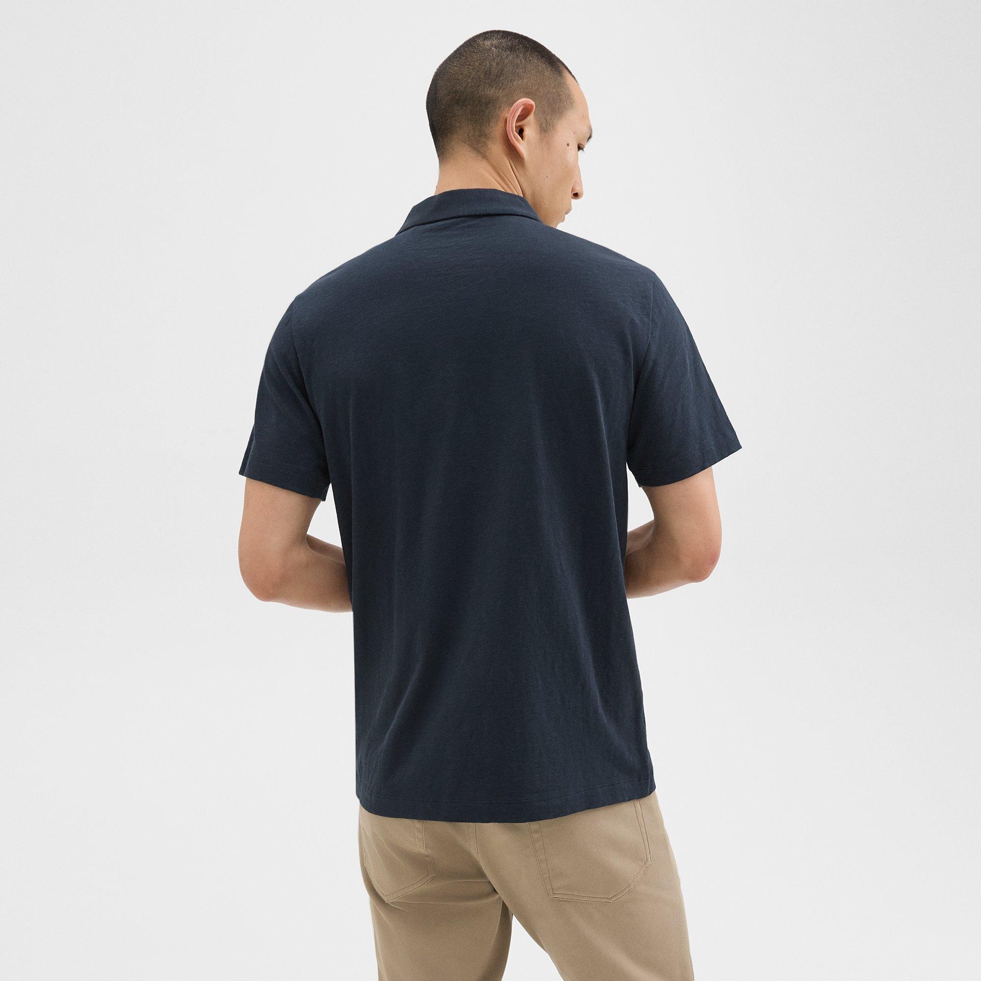 Bron Polo Shirt in Cosmos Slub Cotton - 4