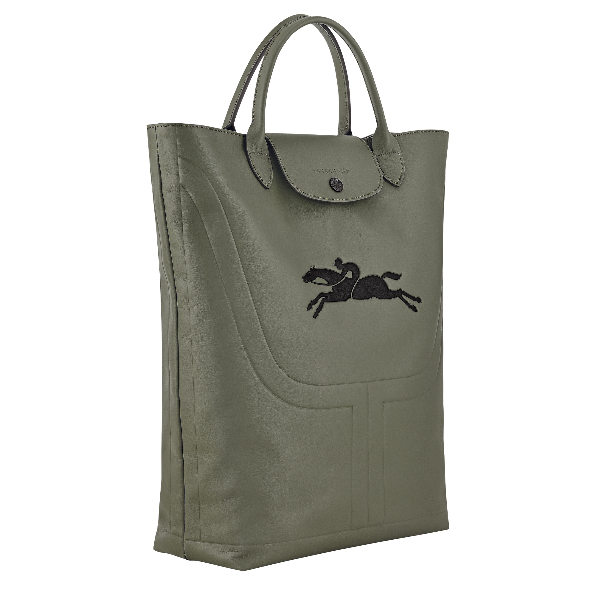 Le Pliage Xtra M Boots bag Khaki - Leather - 3