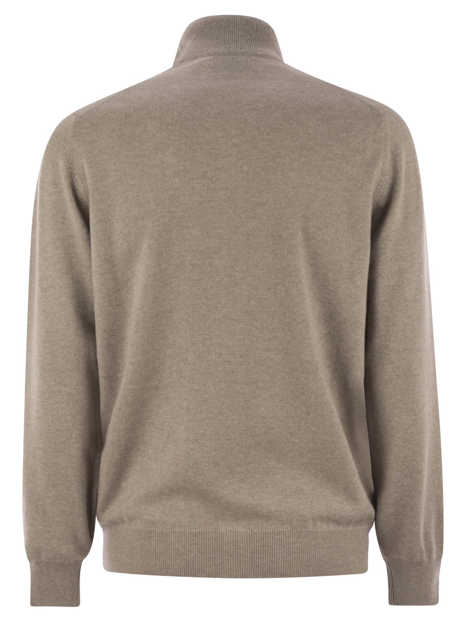 Brunello Cucinelli Men High-Necked Cashmere Cardigan With Zip - 2