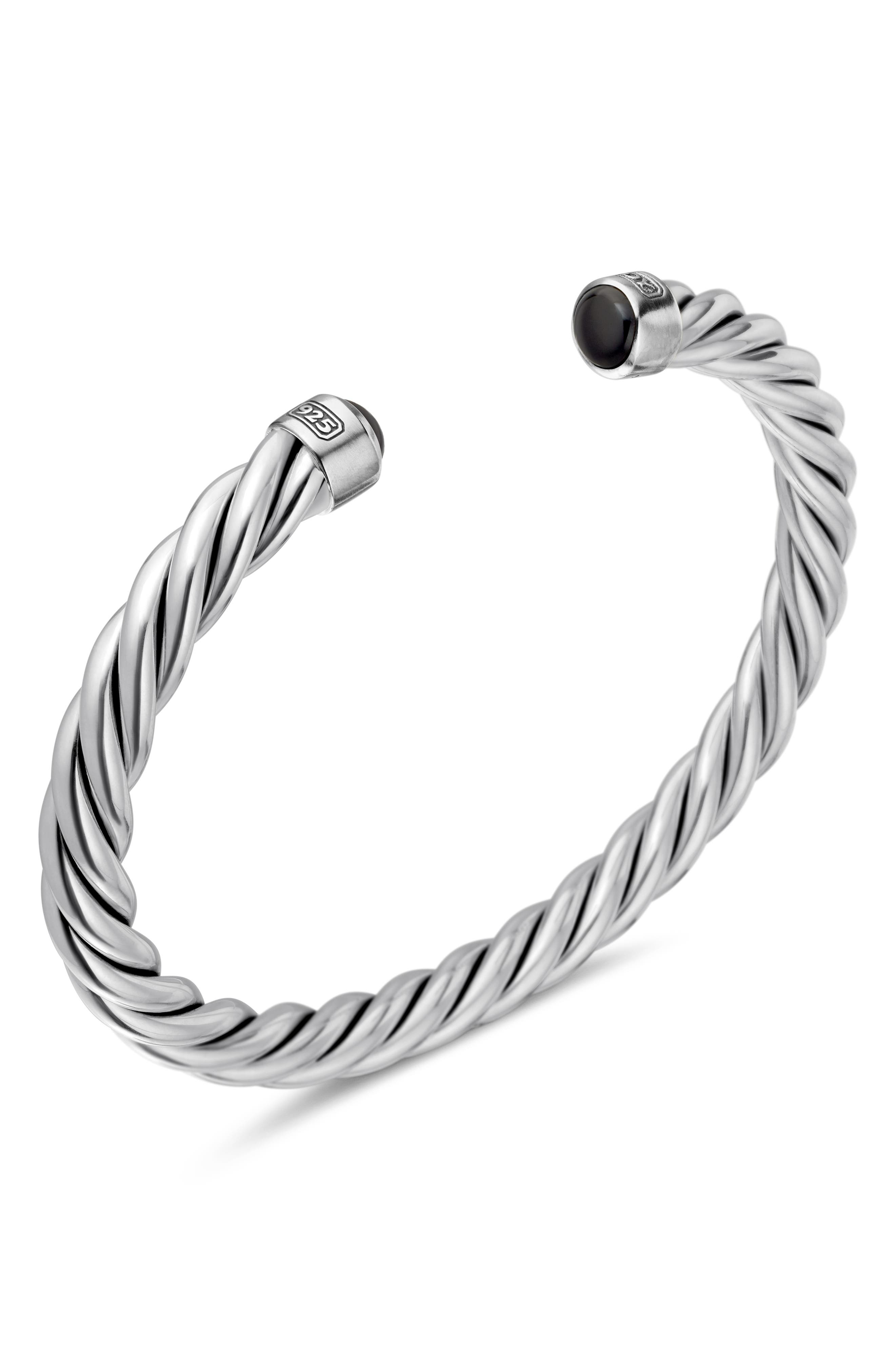 David Yurman Men's Cable Cuff Bracelet in Sterling Silver with Semiprecious Stone, 6mm at Nordstrom - 5