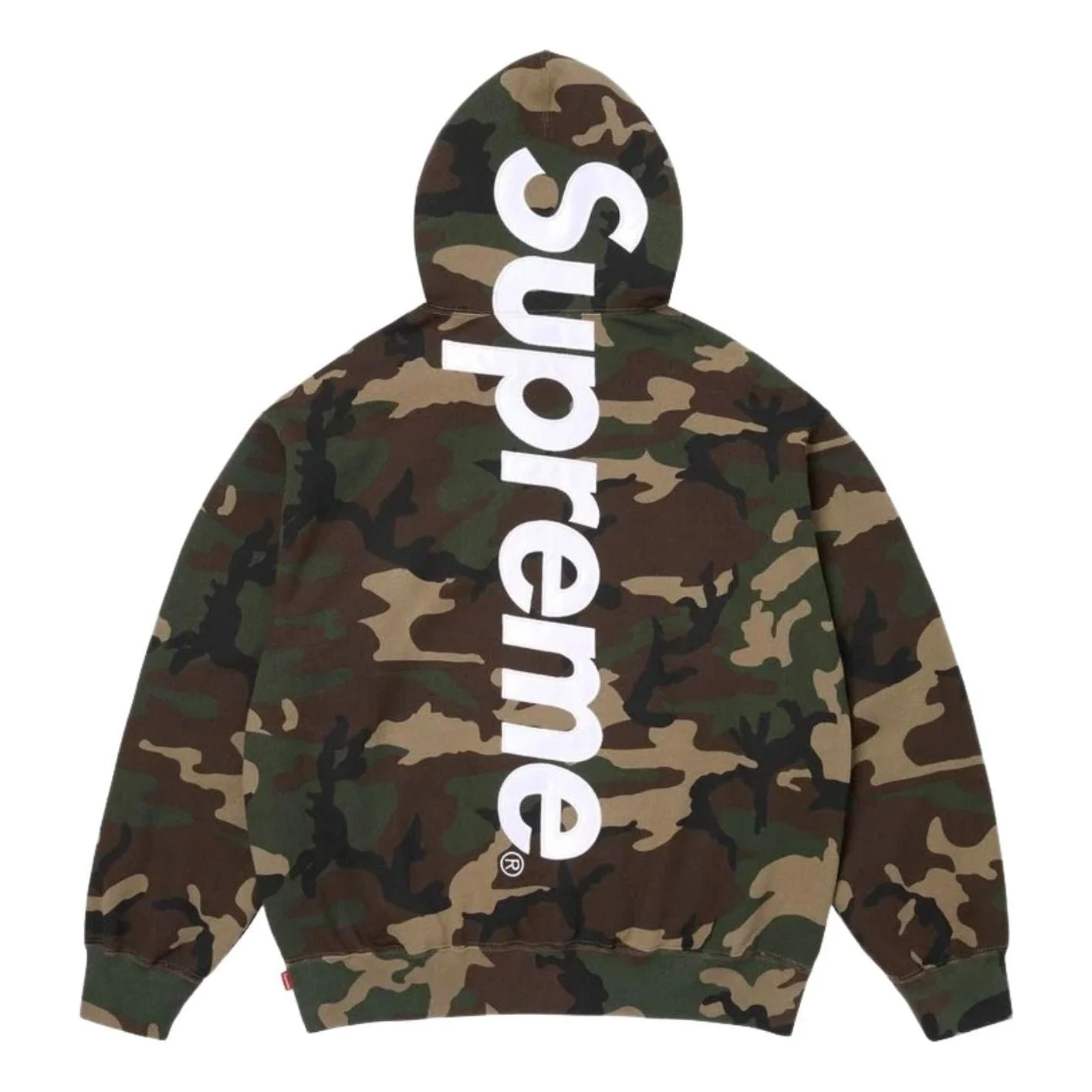 Supreme SS26 Satin Appliqué Hooded Sweatshirt 'Woodland Camo' SUP-SS26-191-CAM - 1