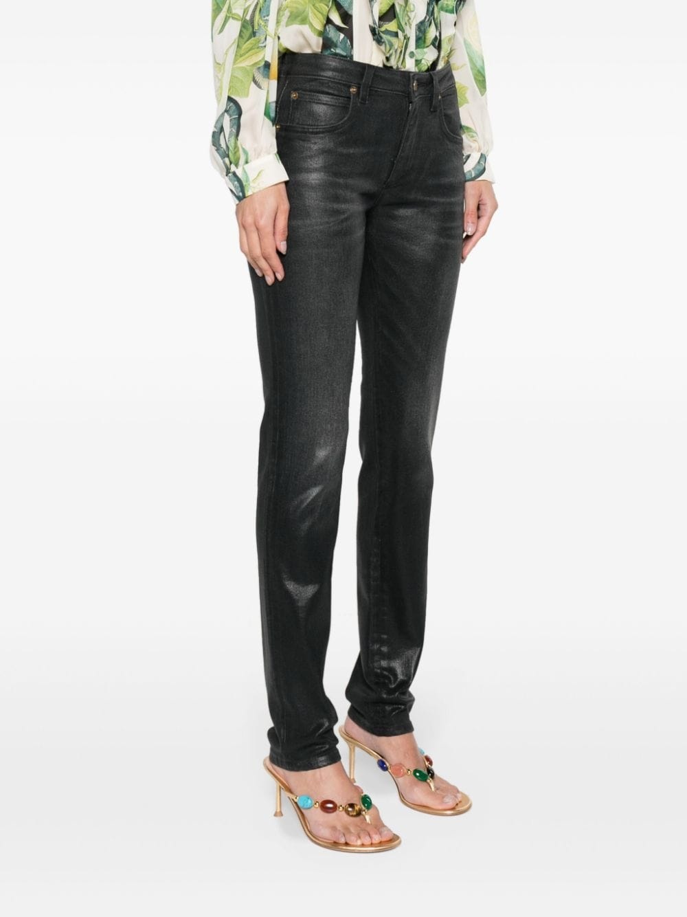 mid-rise skinny jeans - 3