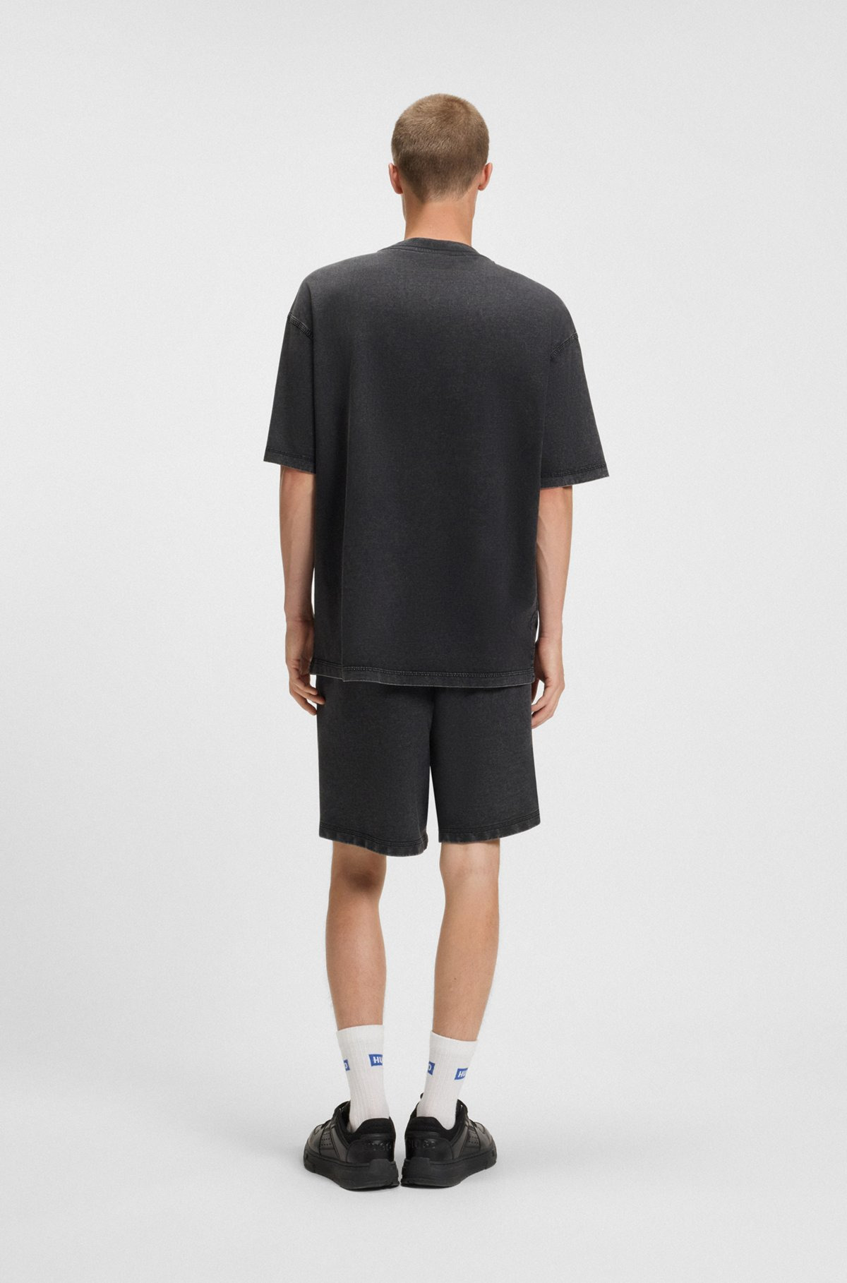 COTTON T-SHIRT WITH TONAL LOGO PRINT - 5