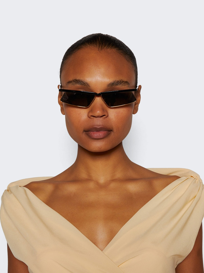 THE ATTICO Aria Sunglasses Yellow Gold And Black outlook