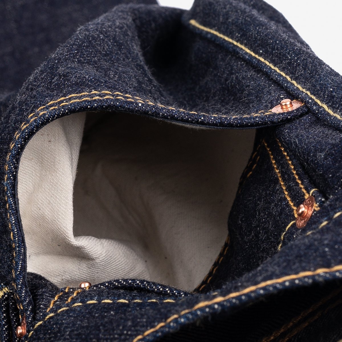 IH-666S-18 18oz Vintage Selvedge Denim Slim Straight Cut Jeans - Indigo - 15