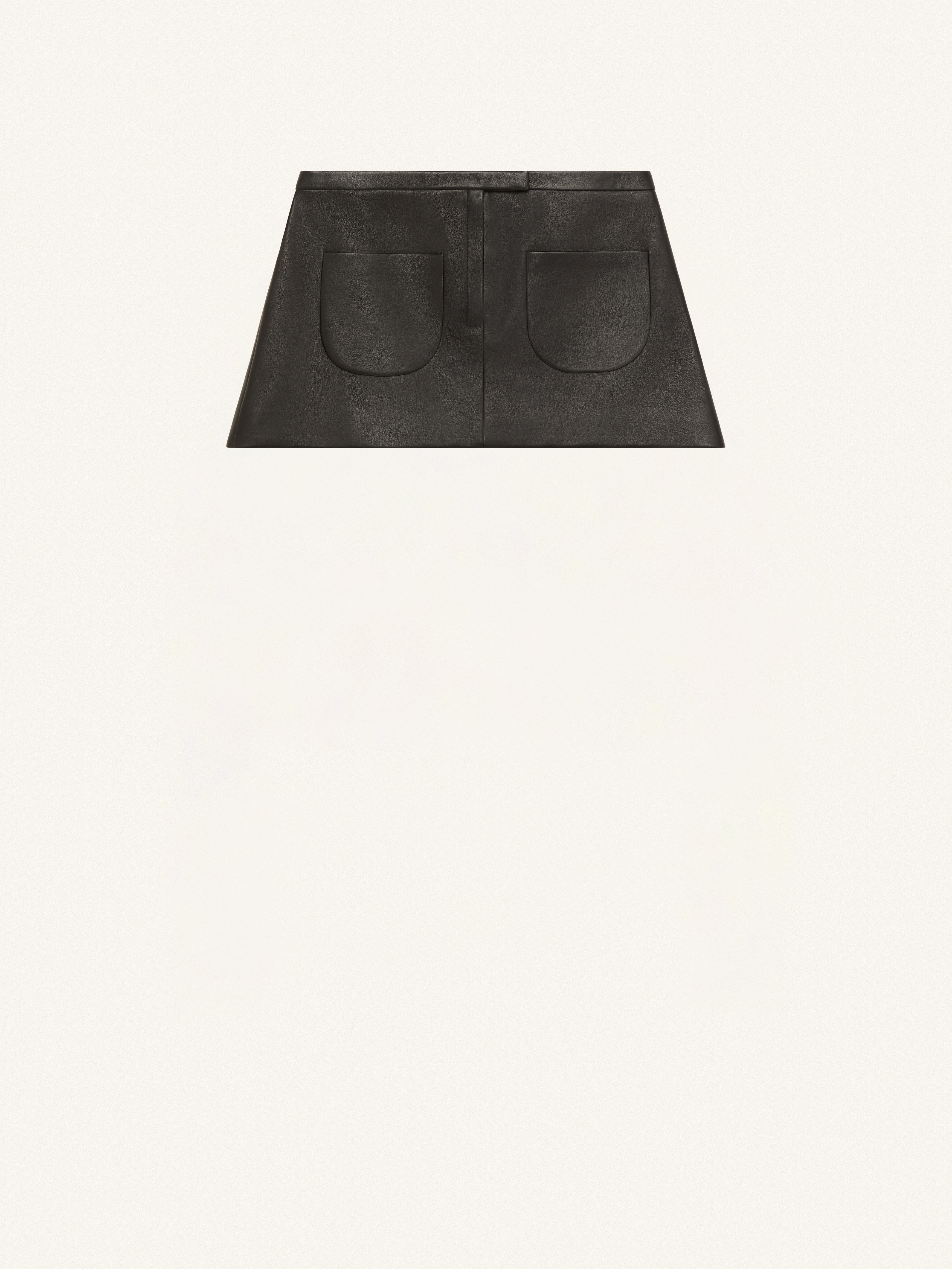 LEATHER POCKETS MINI SKIRT - 1