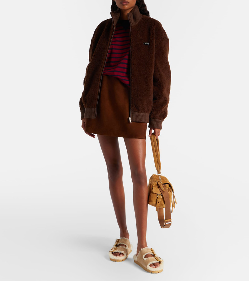 Prada Wool-blend fleece jacket outlook