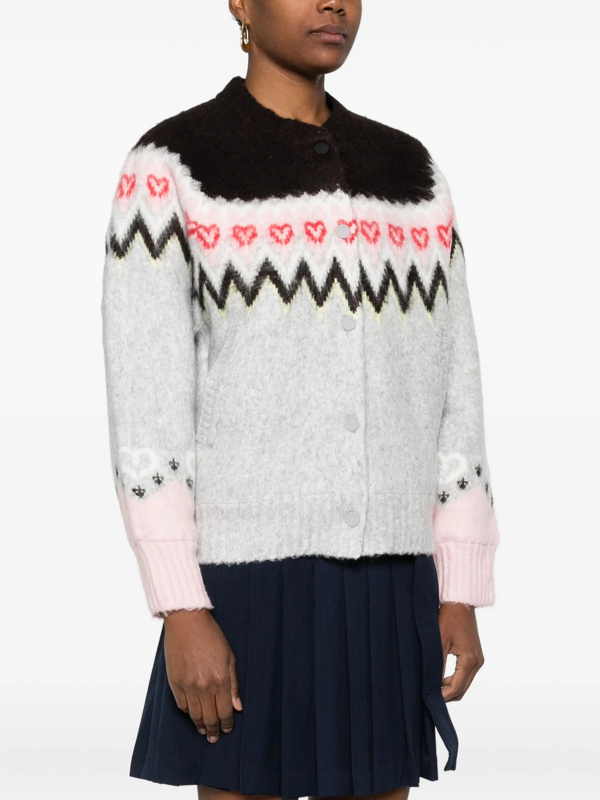 Stine Goya Fair-isle Pattern Cardigan - 5