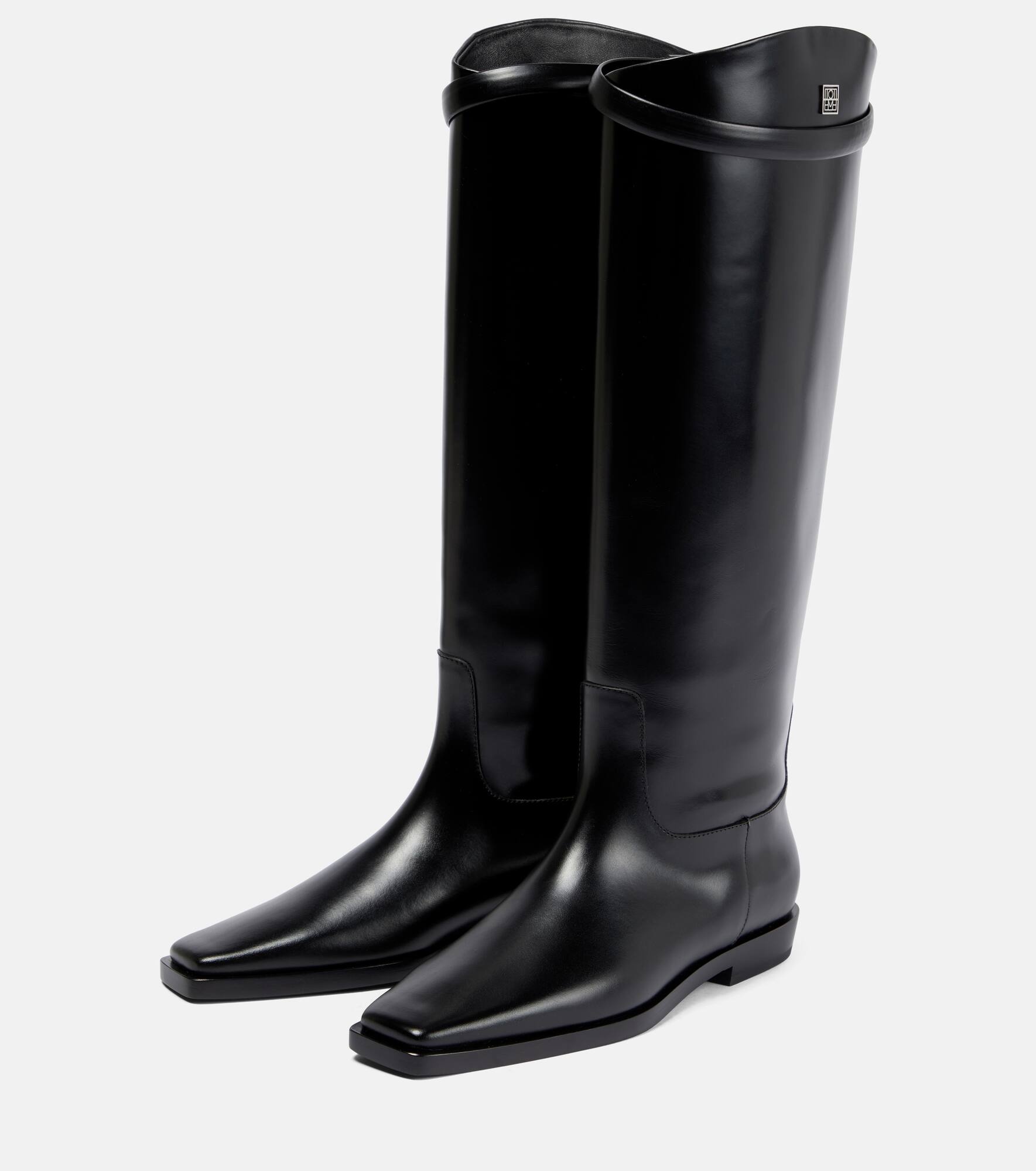 Leather knee-high boots - 5