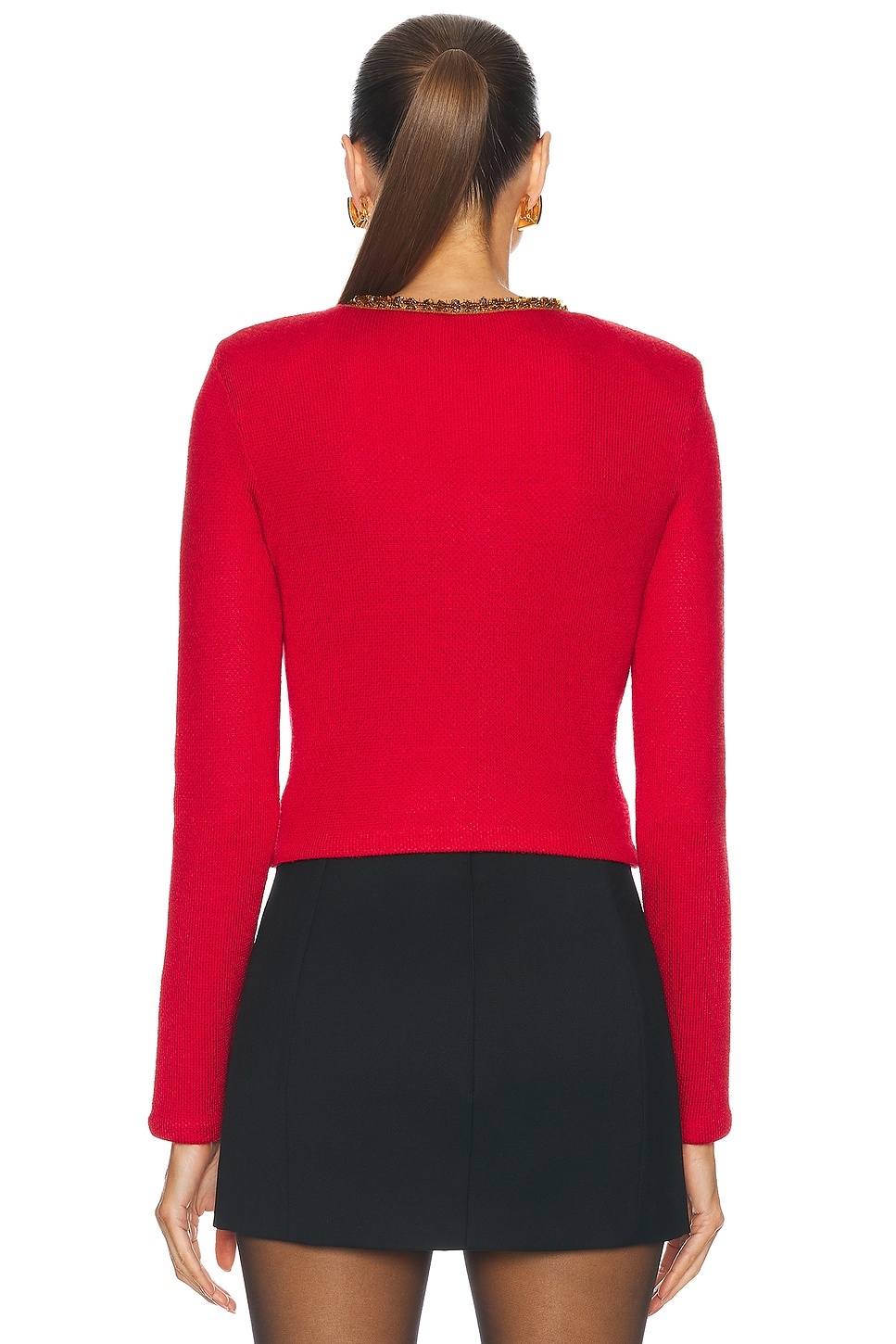 Textured Knit Corsage Cardigan - 3