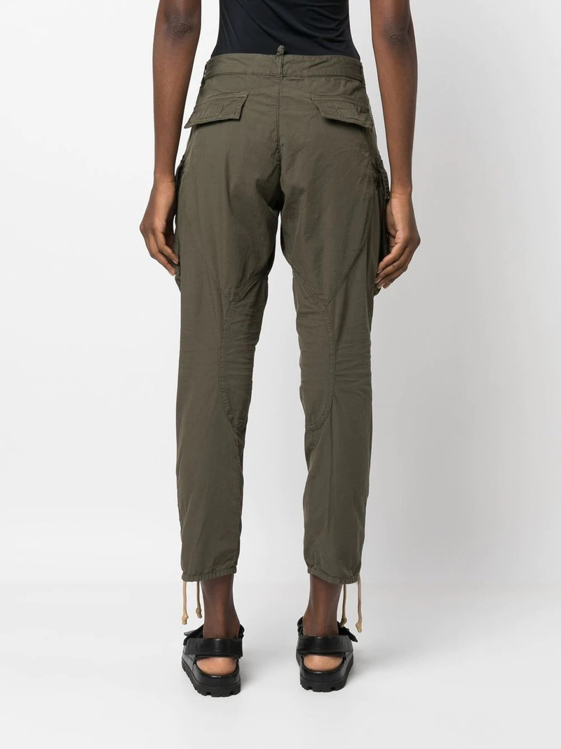 lace-up slim-fit trousers 4