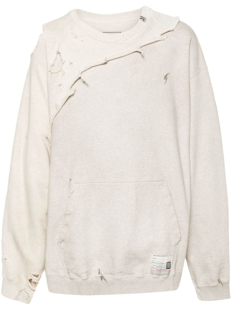 distressed-effect sweatshirt 1