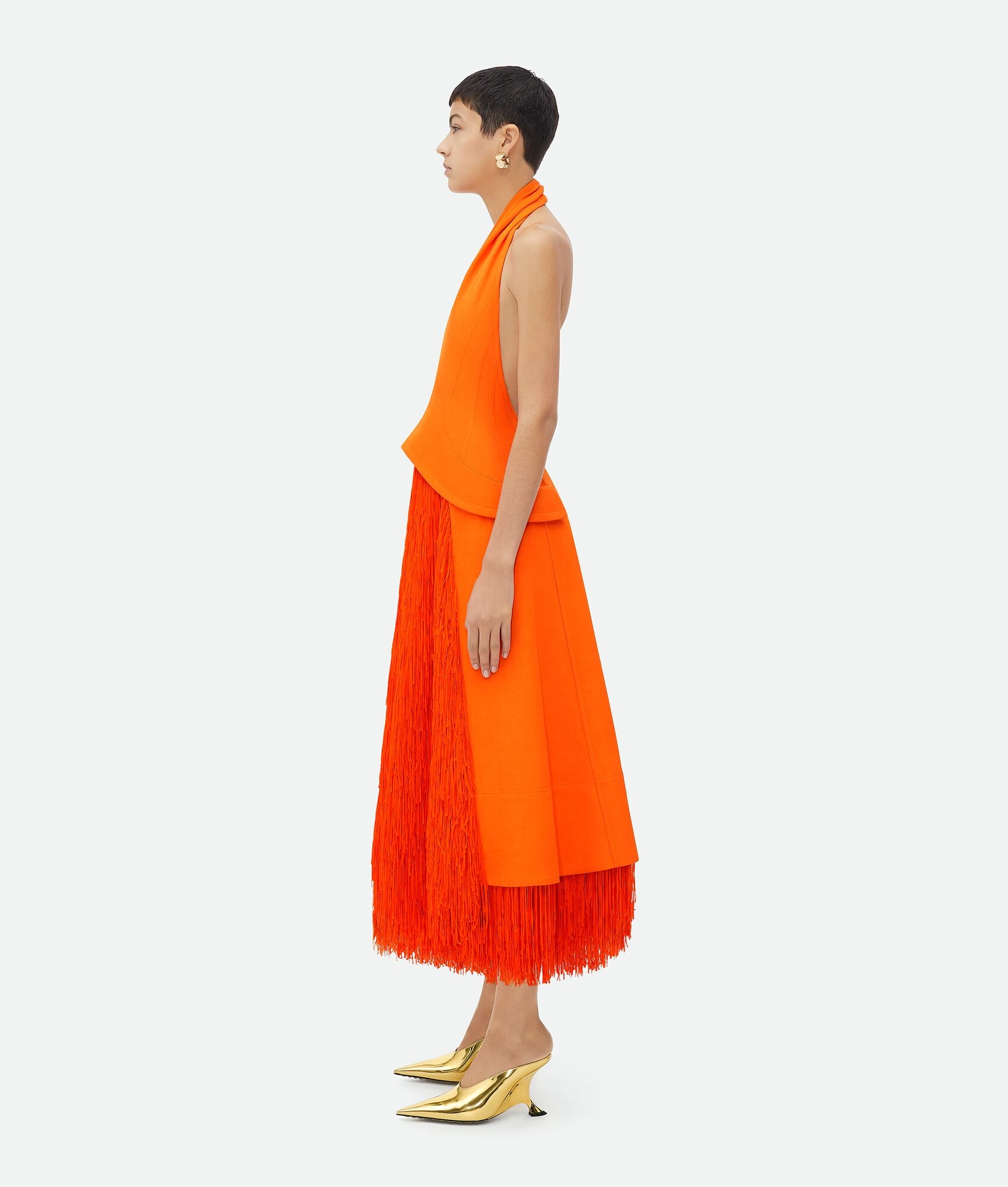Fluid Viscose And Linen Midi Dress - 2