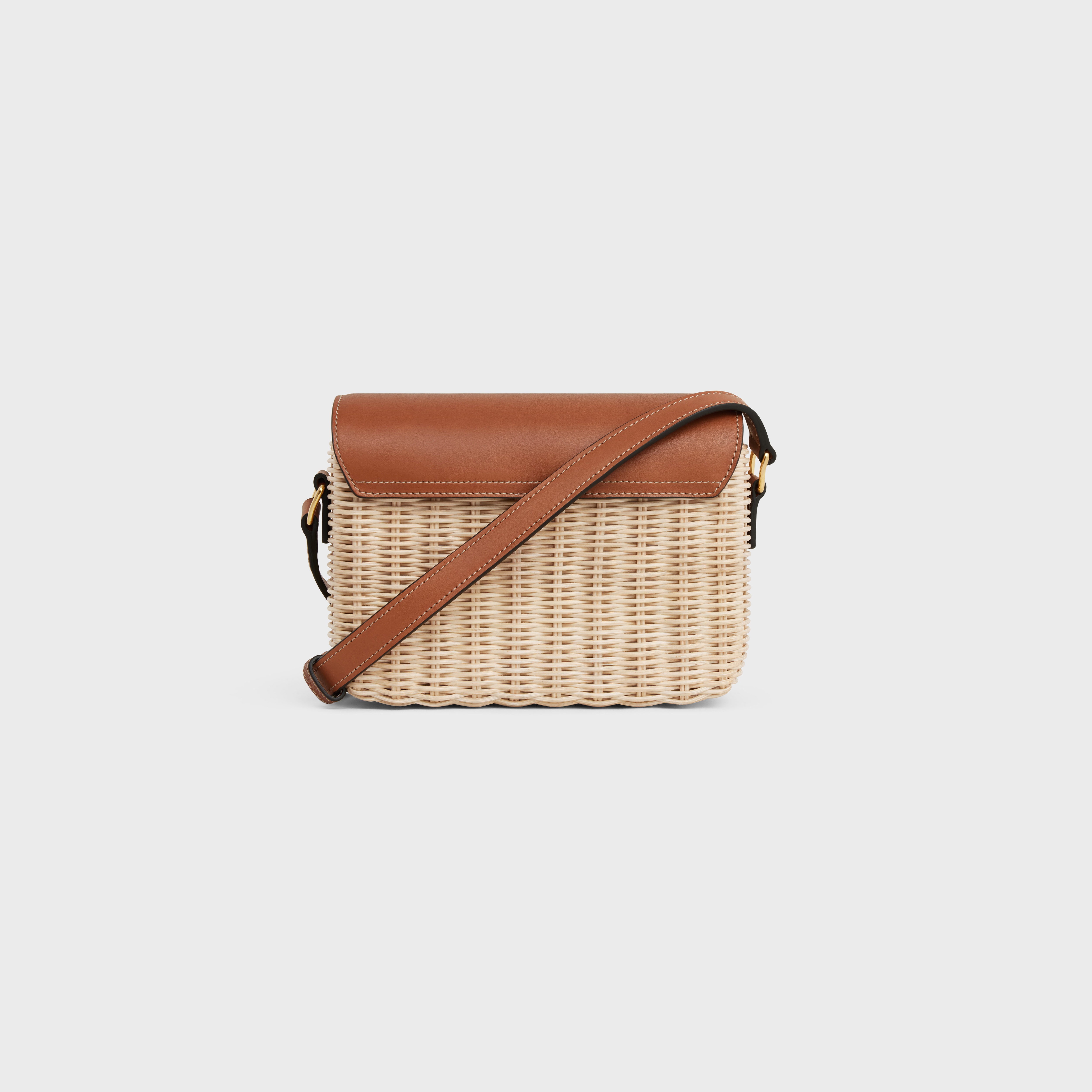 TEEN TRIOMPHE BAG in WICKER AND NATURAL CALFSKIN - 3