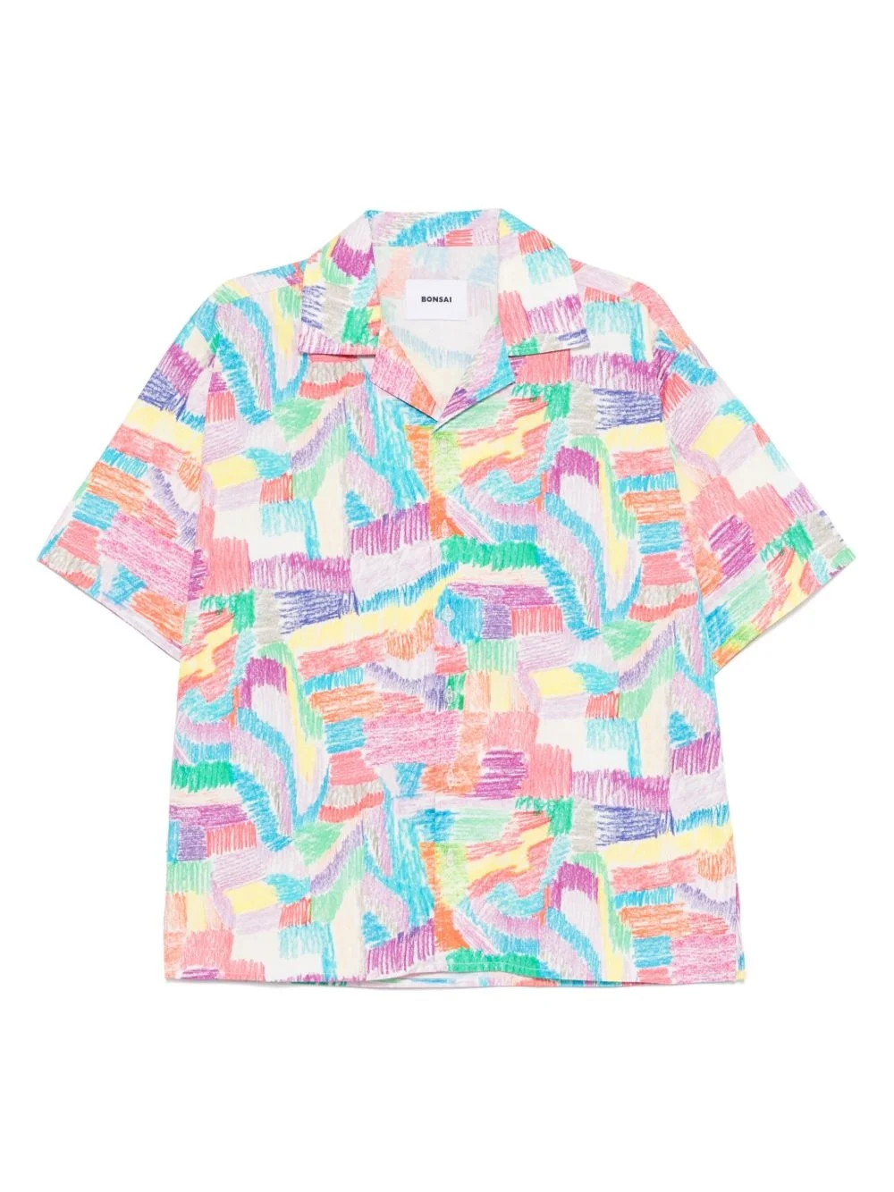 abstract-print shirt - 1
