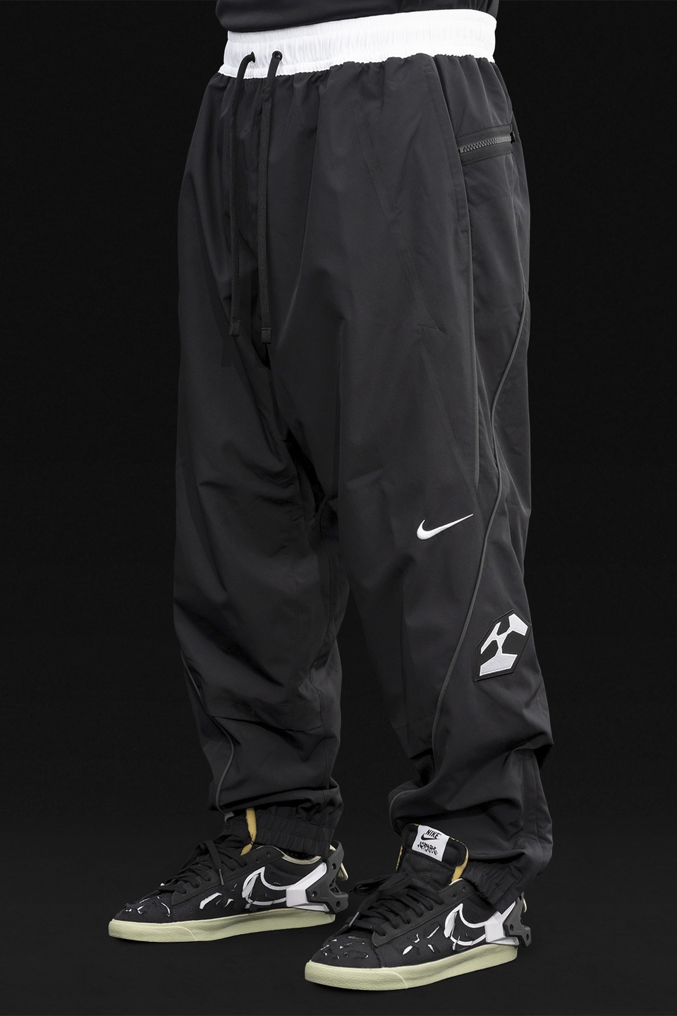 GGG-P2-011 Nike® Acronym® Track Pant Woven Black/Black/White/Black - 13