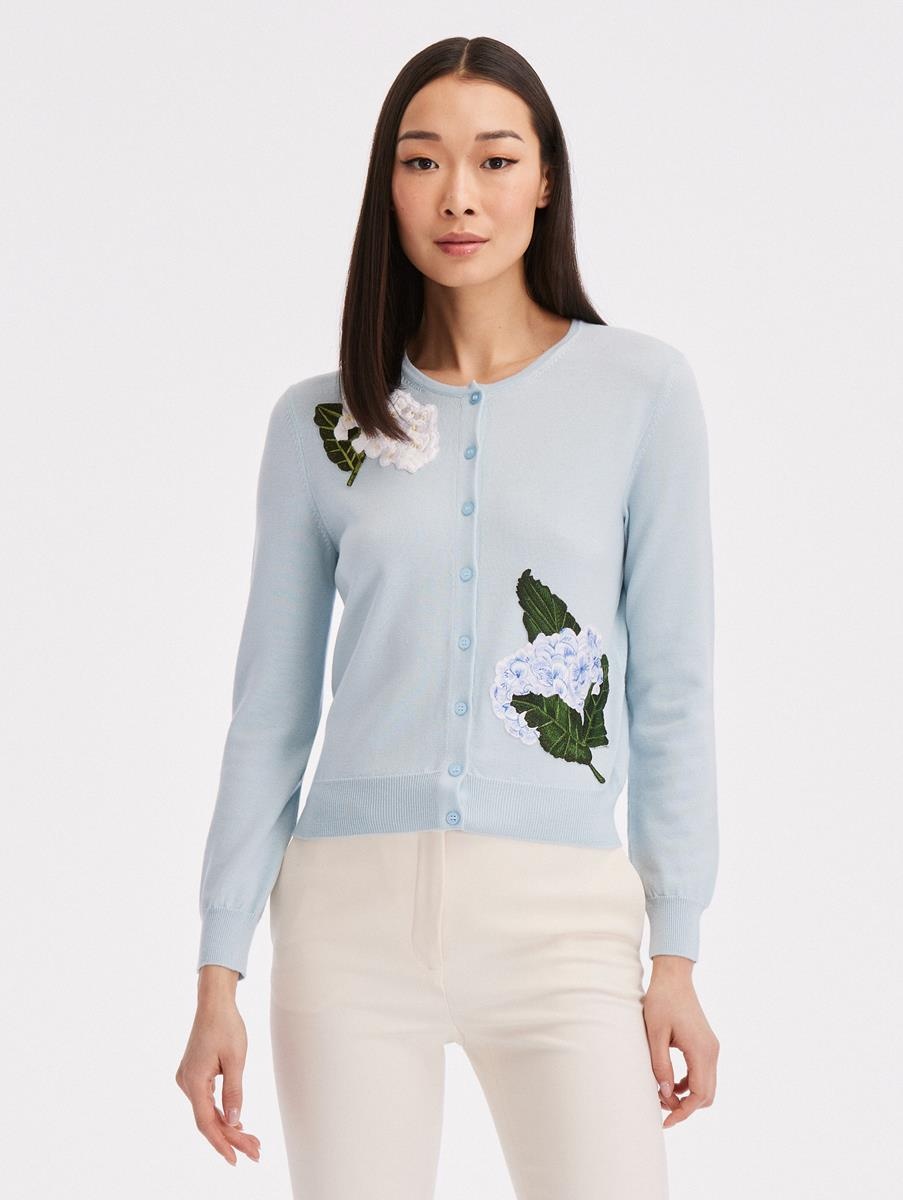 HYDRANGEA THREADWORK CARDIGAN - 1
