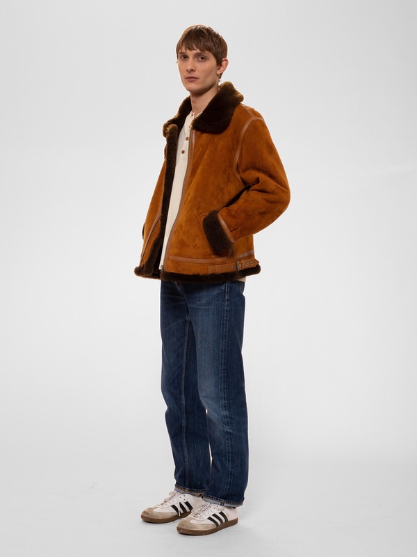 Sylvester Shearling Jacket Light Brown - 4