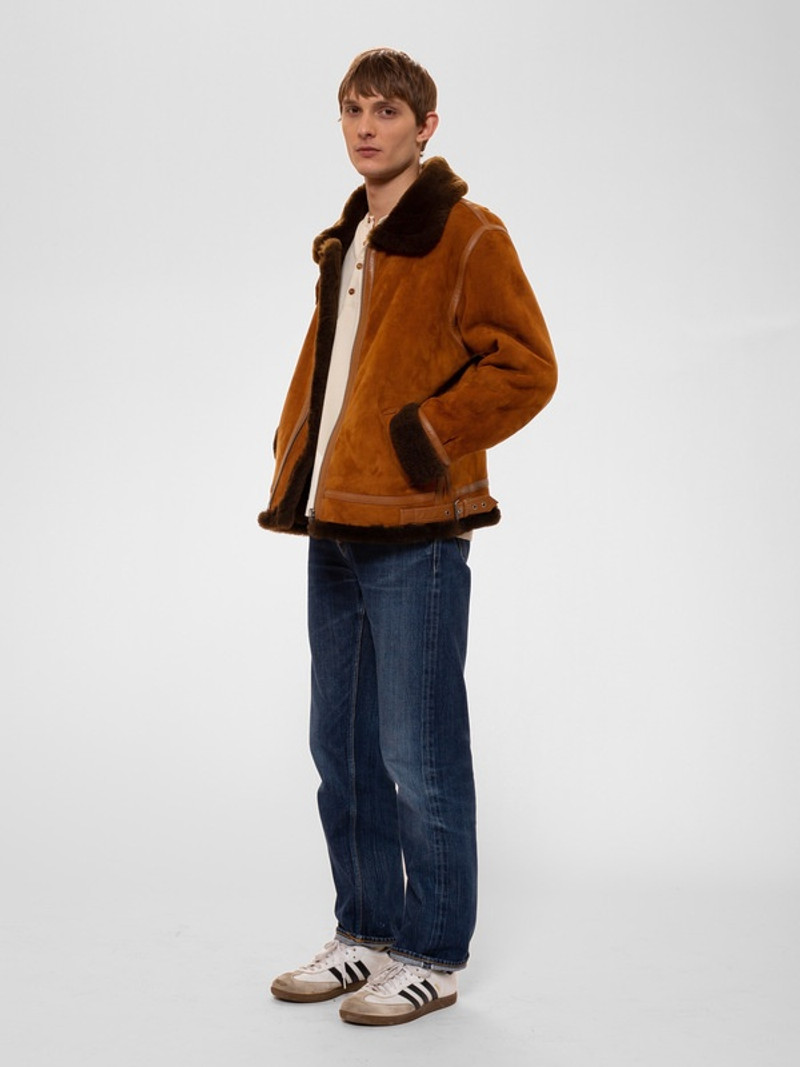 Sylvester Shearling Jacket Light Brown 4