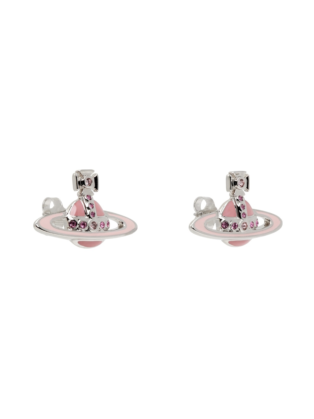 Vivienne Westwood SSENSE Exclusive Capsule Silver Small Neo Bas Relief Earrings REVERSIBLE